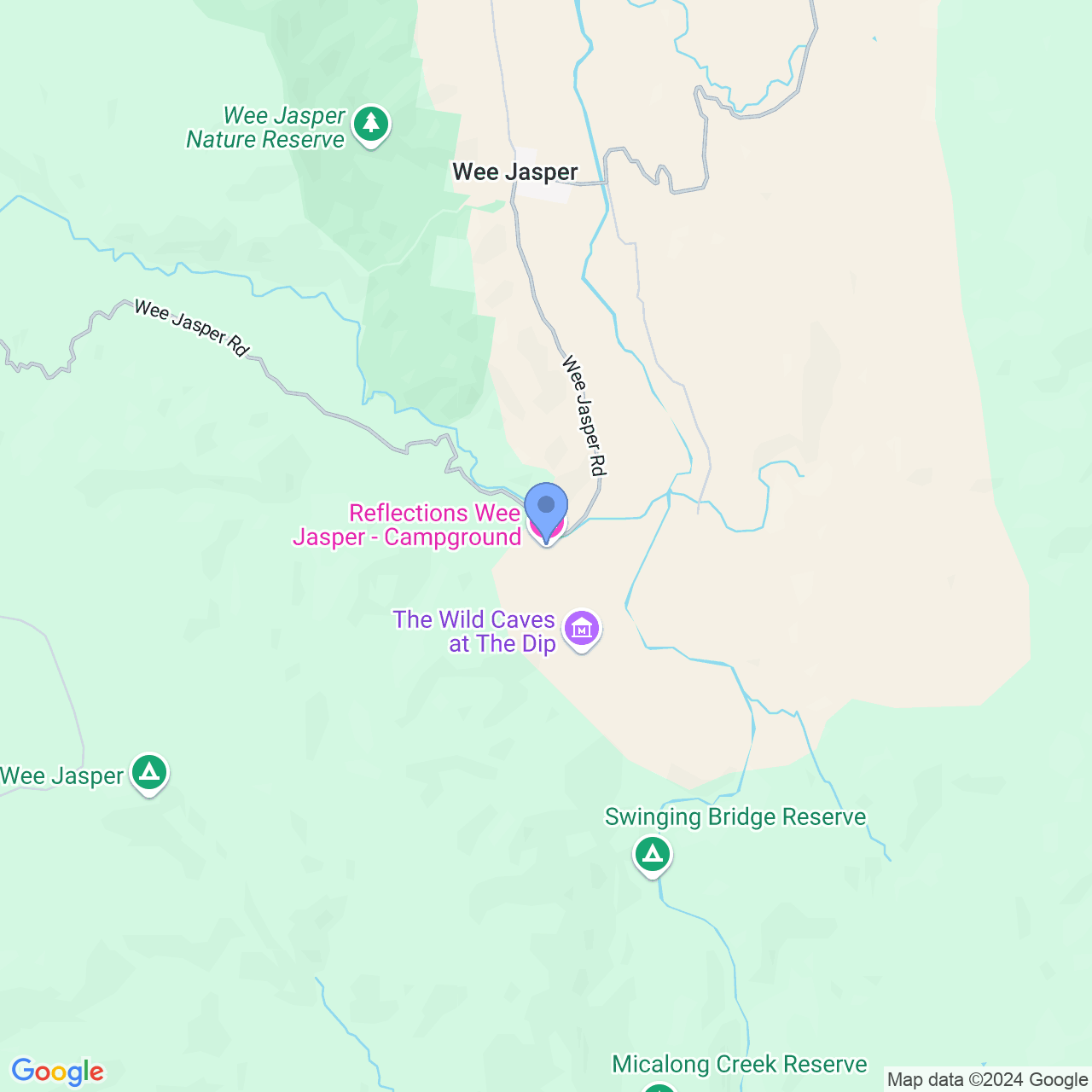 Wee Jasper Google Map Image