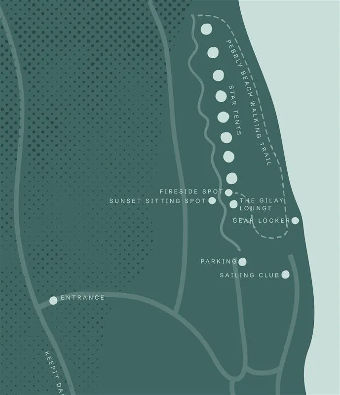 Wilderluxe Lake Keepit map
