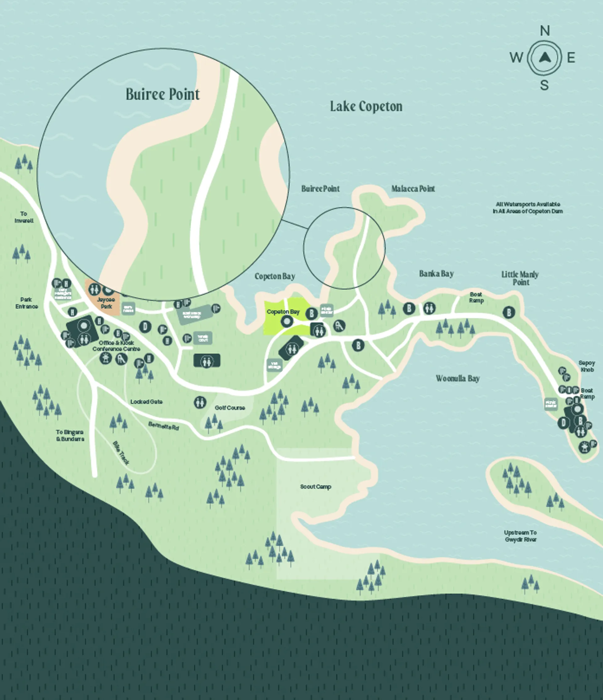 Buiree Point - Copeton Waters - outdoor space hire