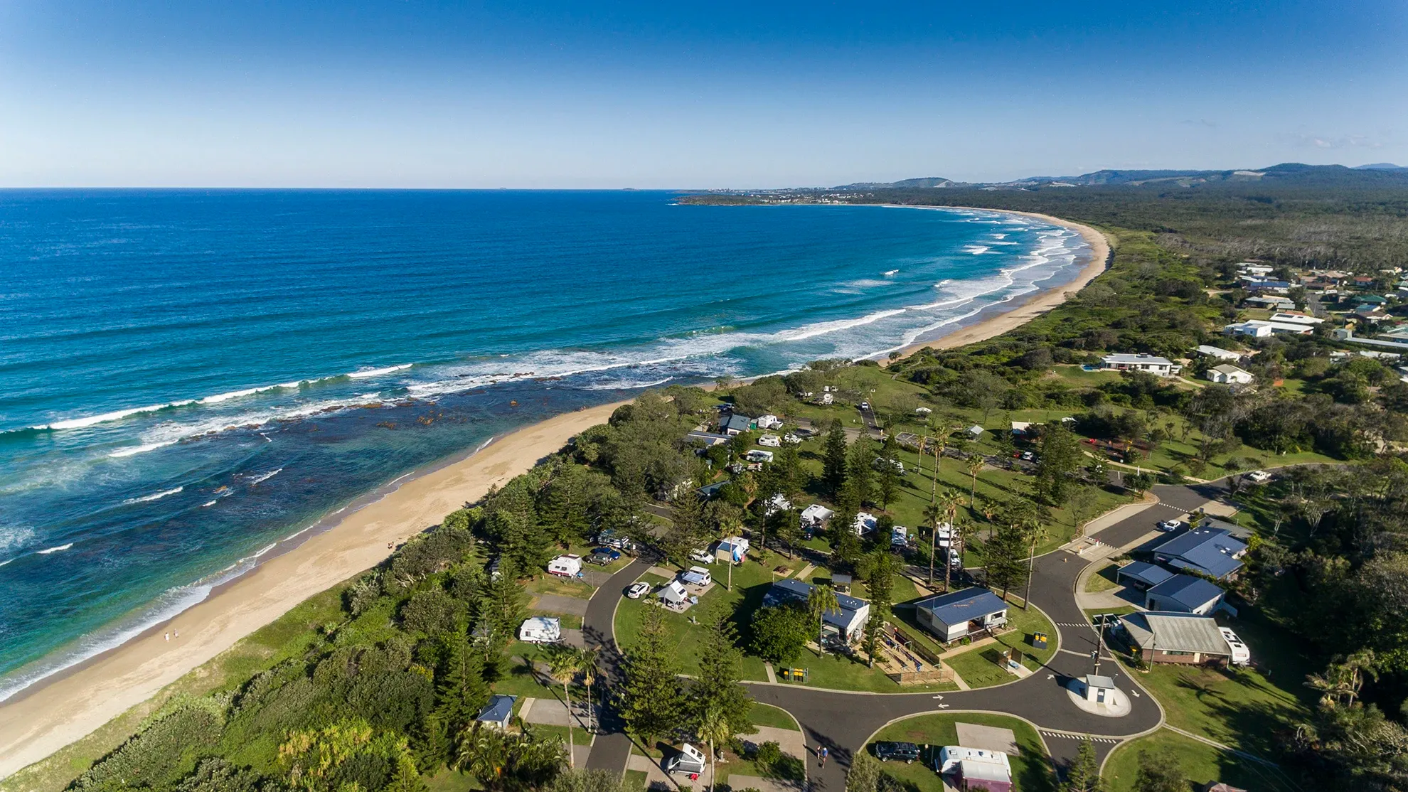 Reflections Holidays Corindi Beach holiday & caravan park drone image