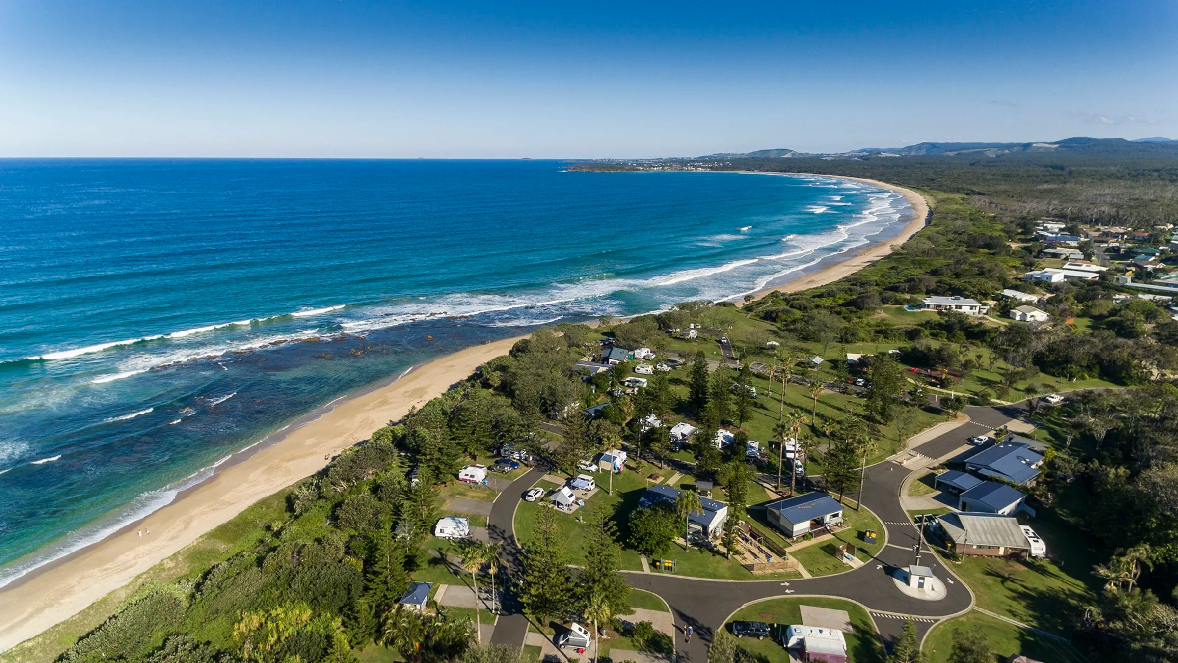 Reflections Holidays Corindi Beach holiday & caravan park drone image