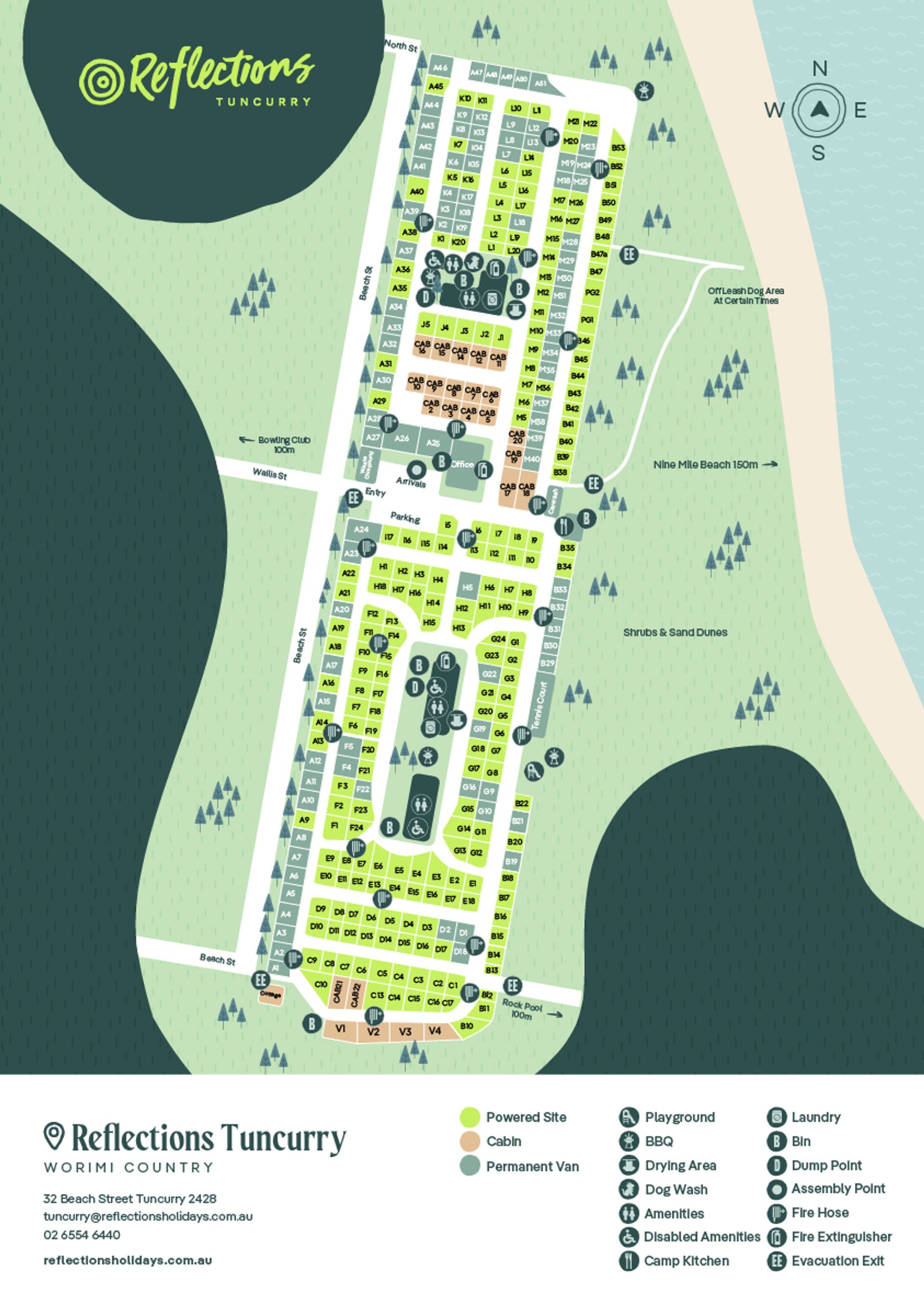 Reflections_Tuncurry_Holiday_and_caravan-park_Map