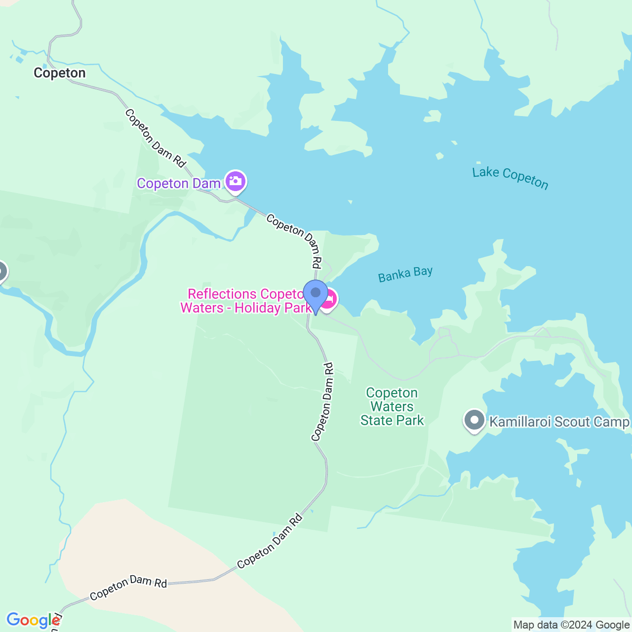 Copeton Waters Google Map Image