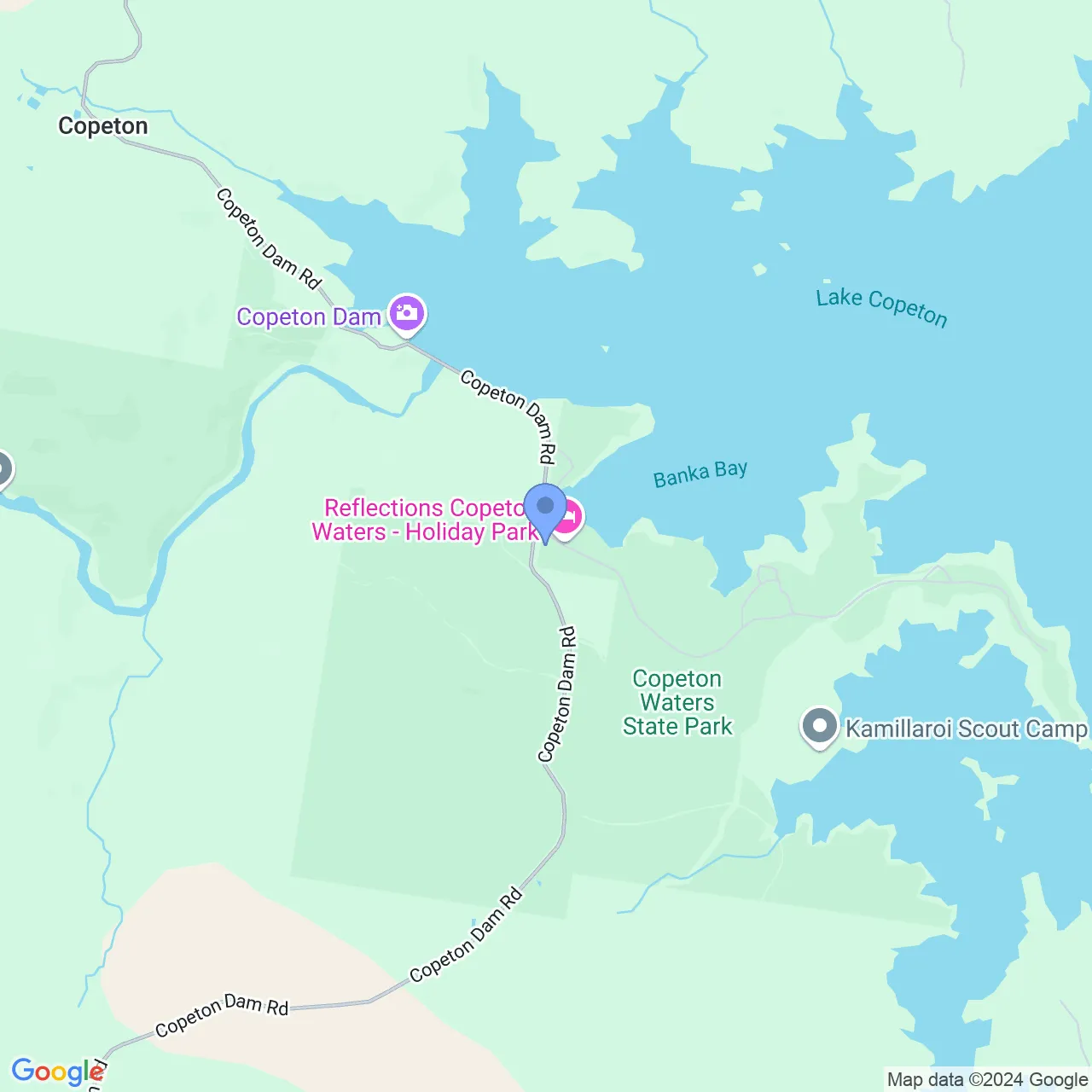 Copeton Waters Google Map Image