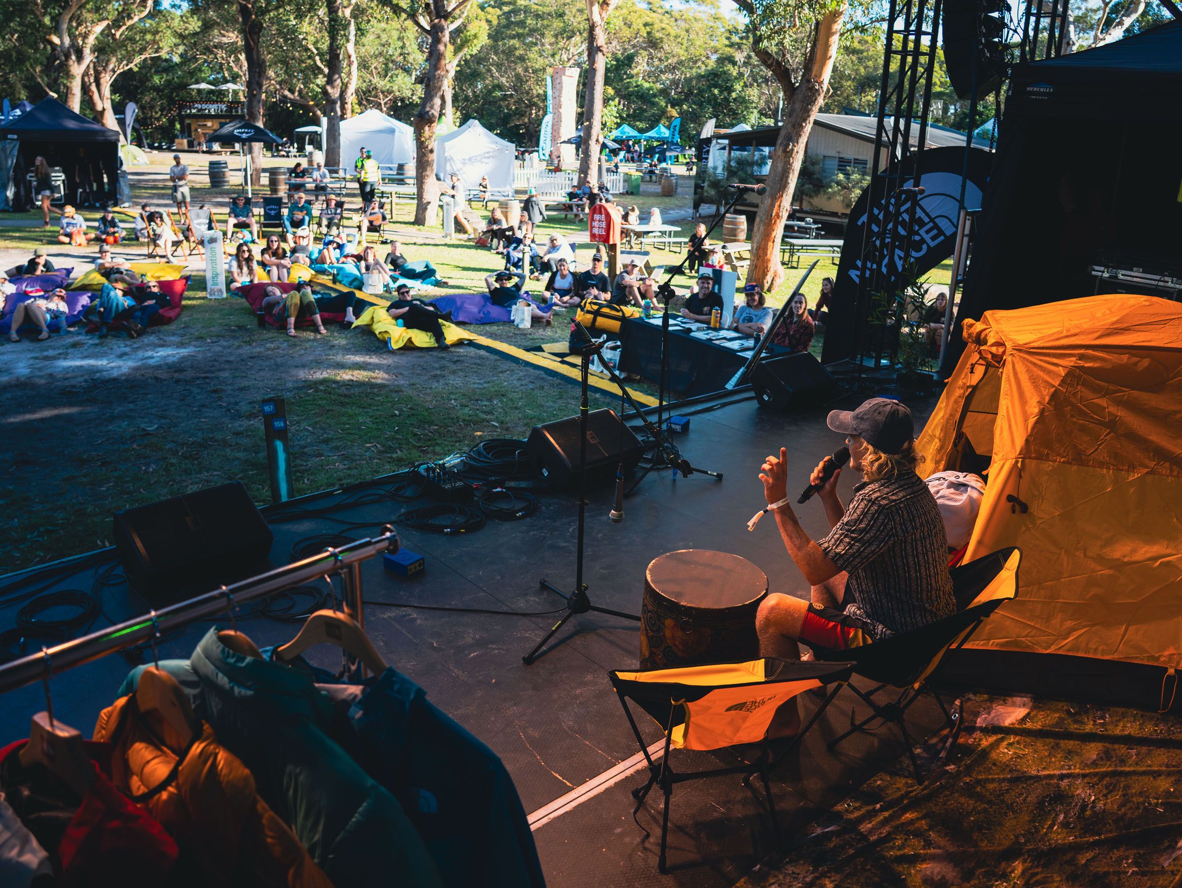 Jimmys Beach - firepit and camp kitchen area