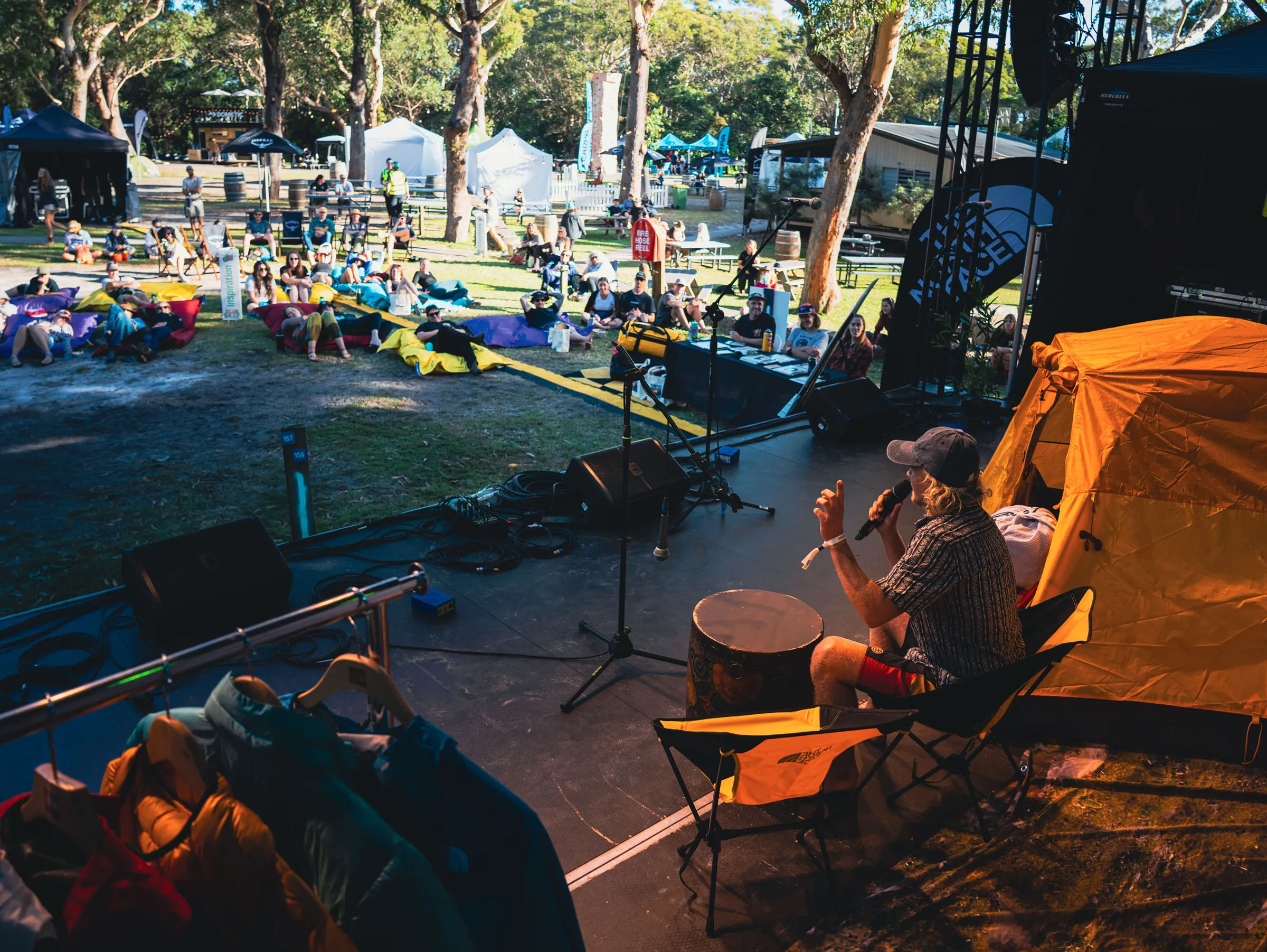 Jimmys Beach - firepit and camp kitchen area