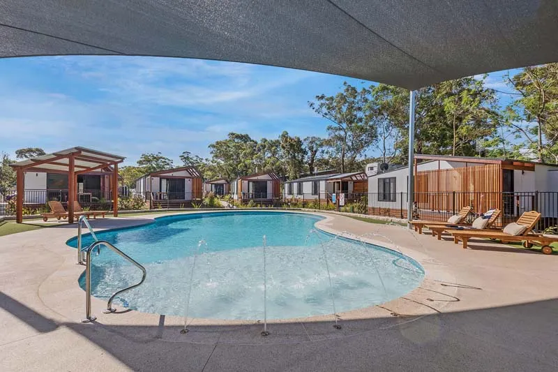 Swimming pool at reflections holiday park