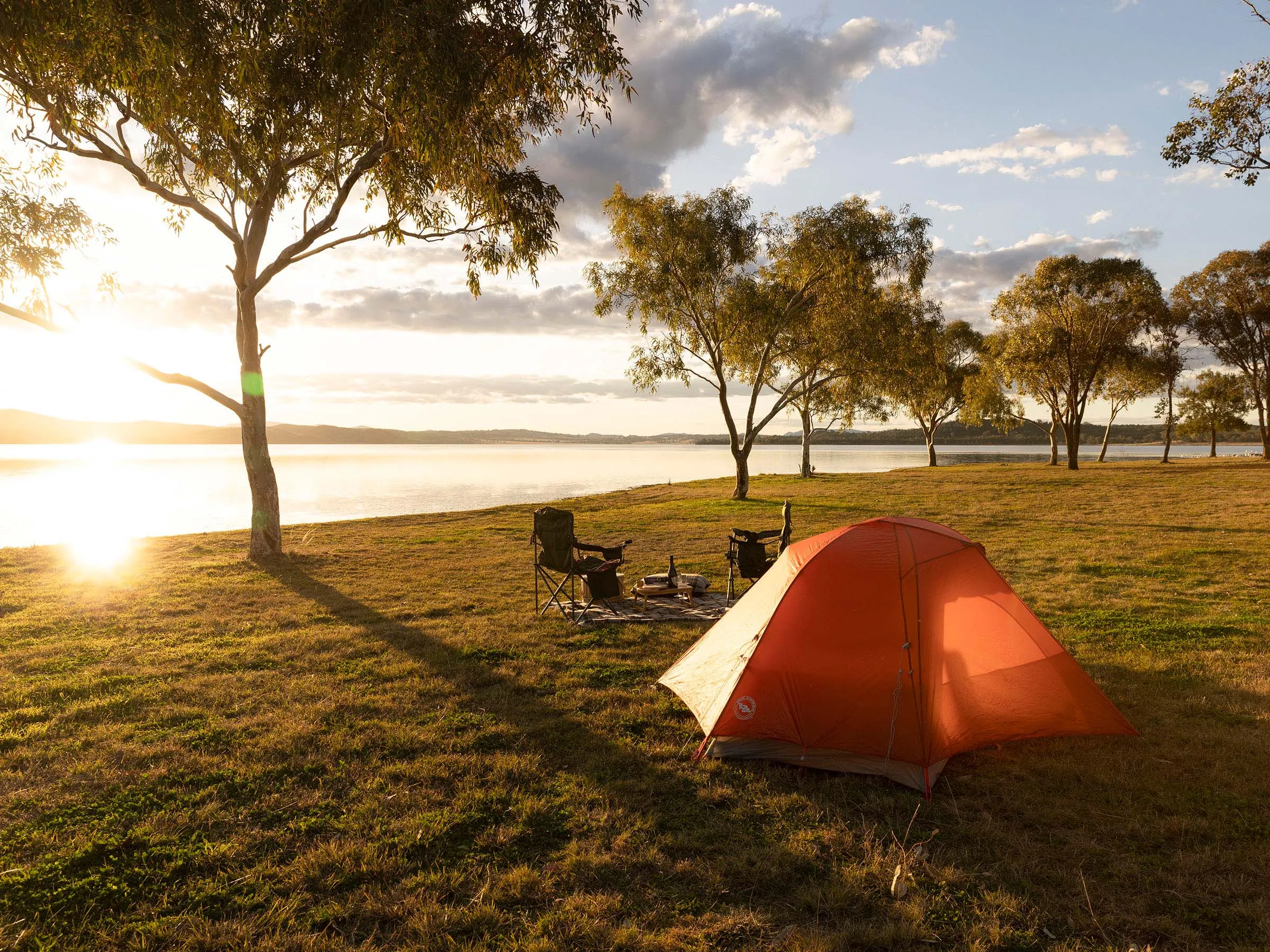 Reflections Holidays Lake Keepit holiday and caravan park unpowered camping in tent