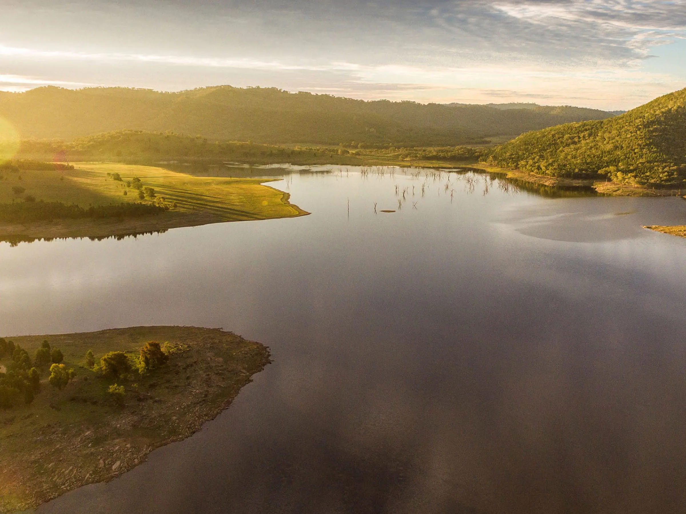 Reflections Holidays Cudgegong holiday & caravan park Meroo River aerial shot