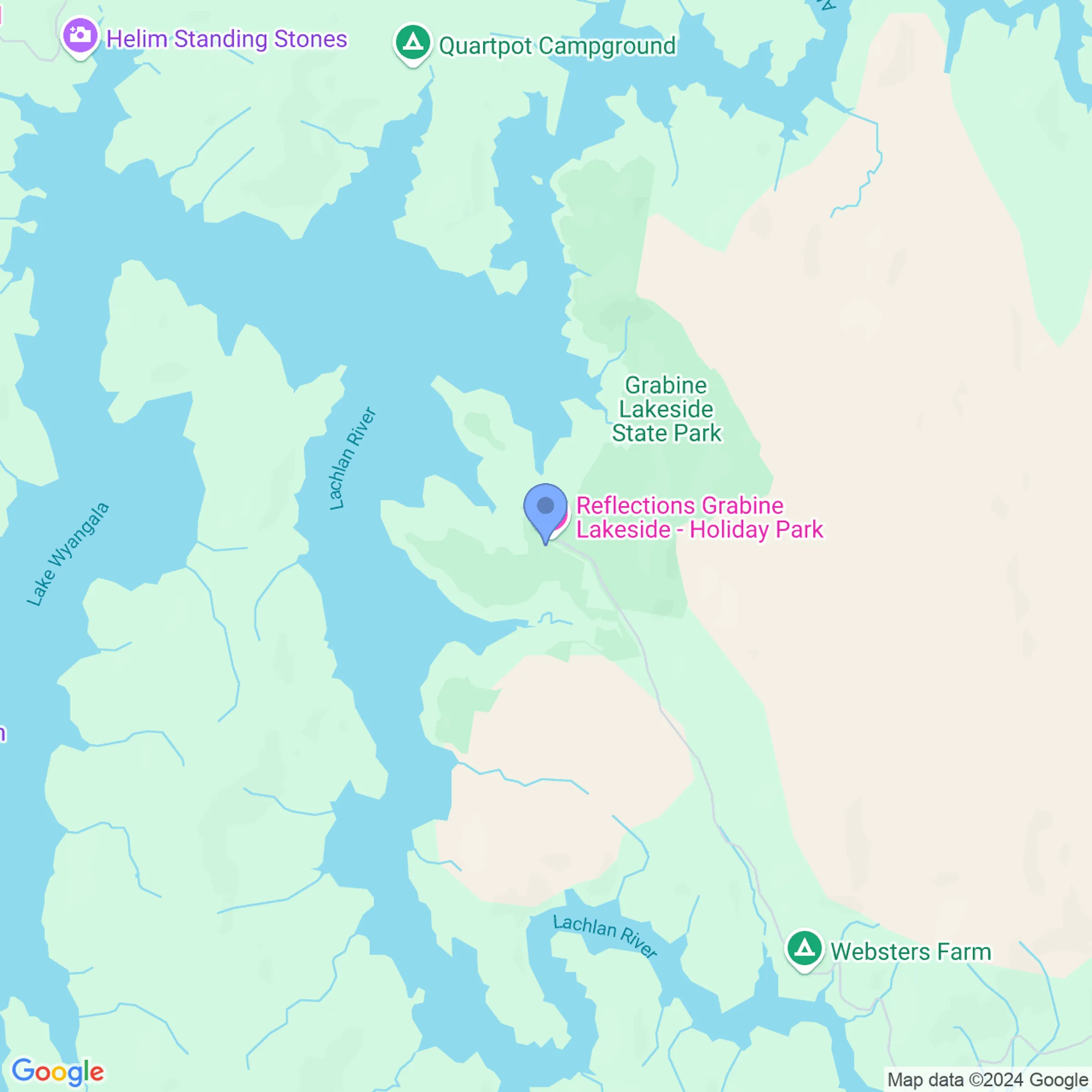 Grabine Lakeside Google Map Image