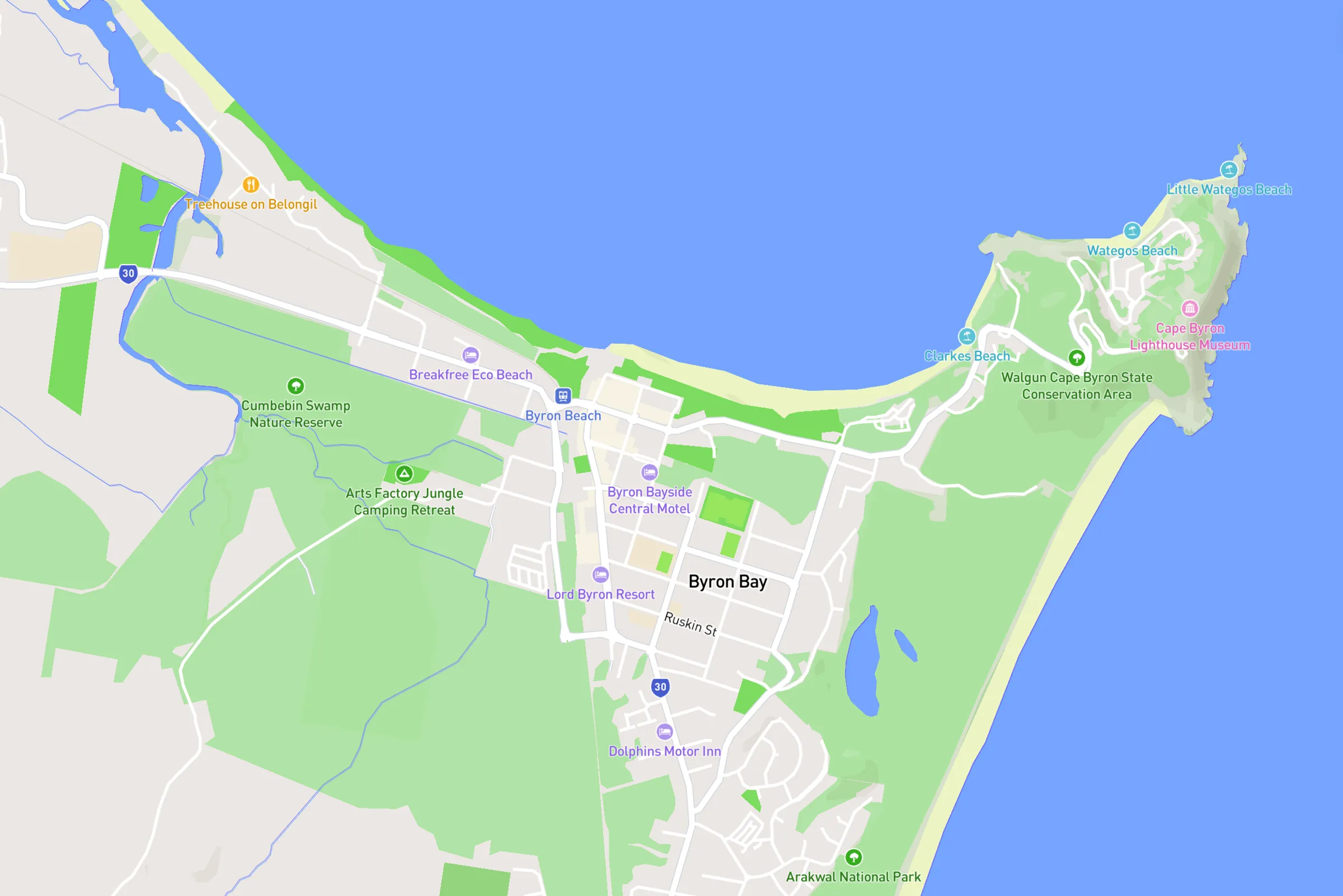byron bay map image