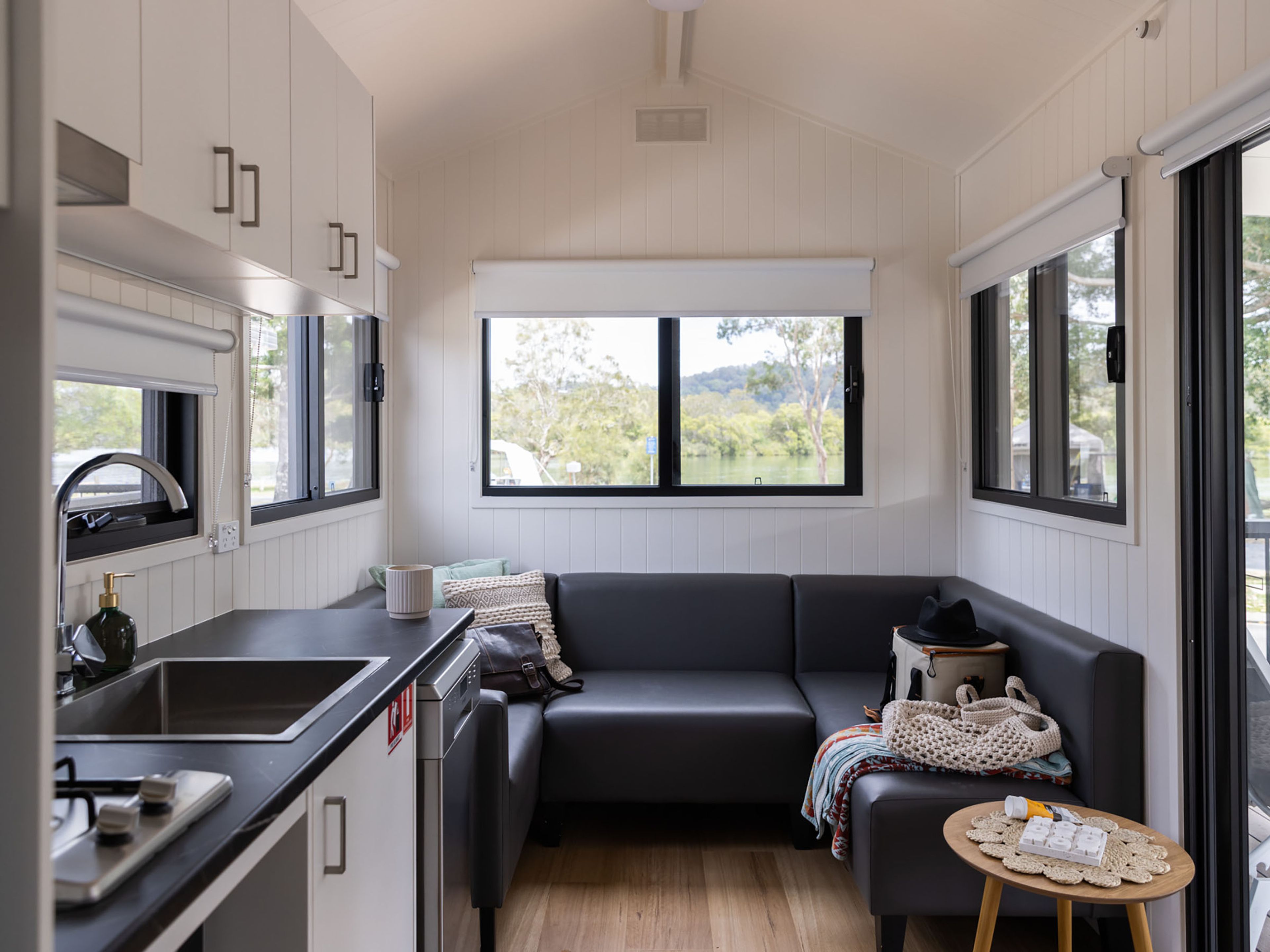 Reflections Holidays Ferry Reserve holiday & caravan park tiny home interior view