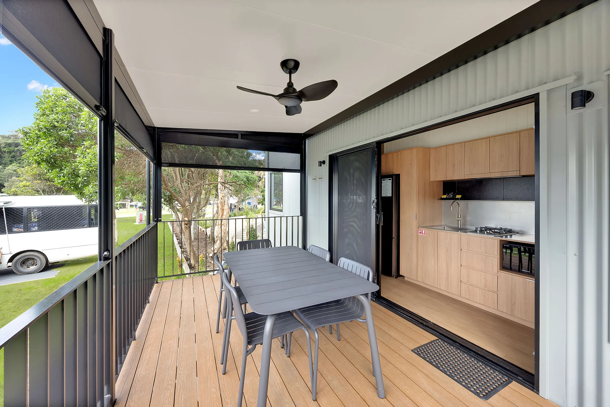 Seal Rocks tiny home deck