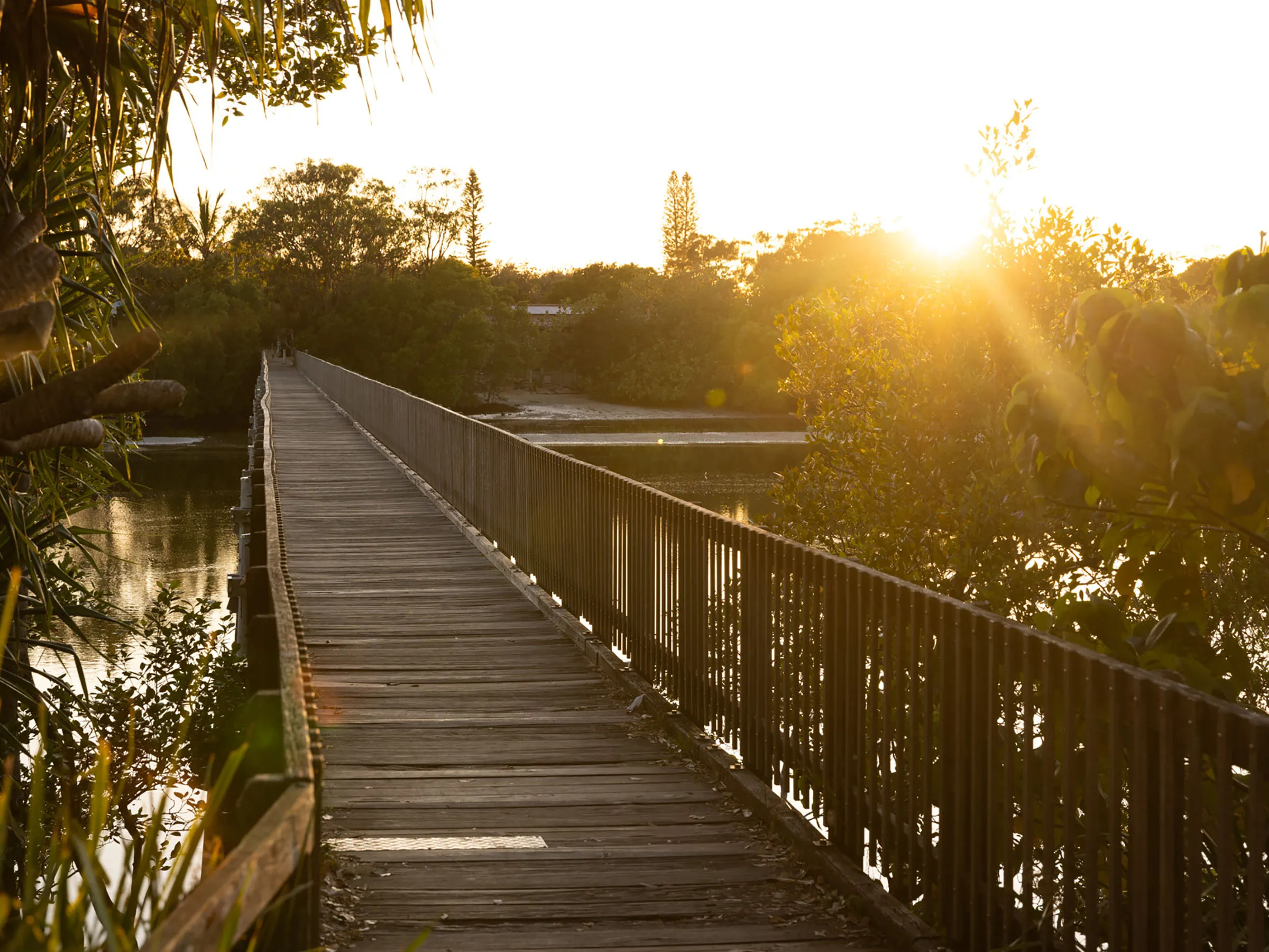 Reflections Holidays Brunswick Heads holiday & caravan park The Footbridge pedestrian zone