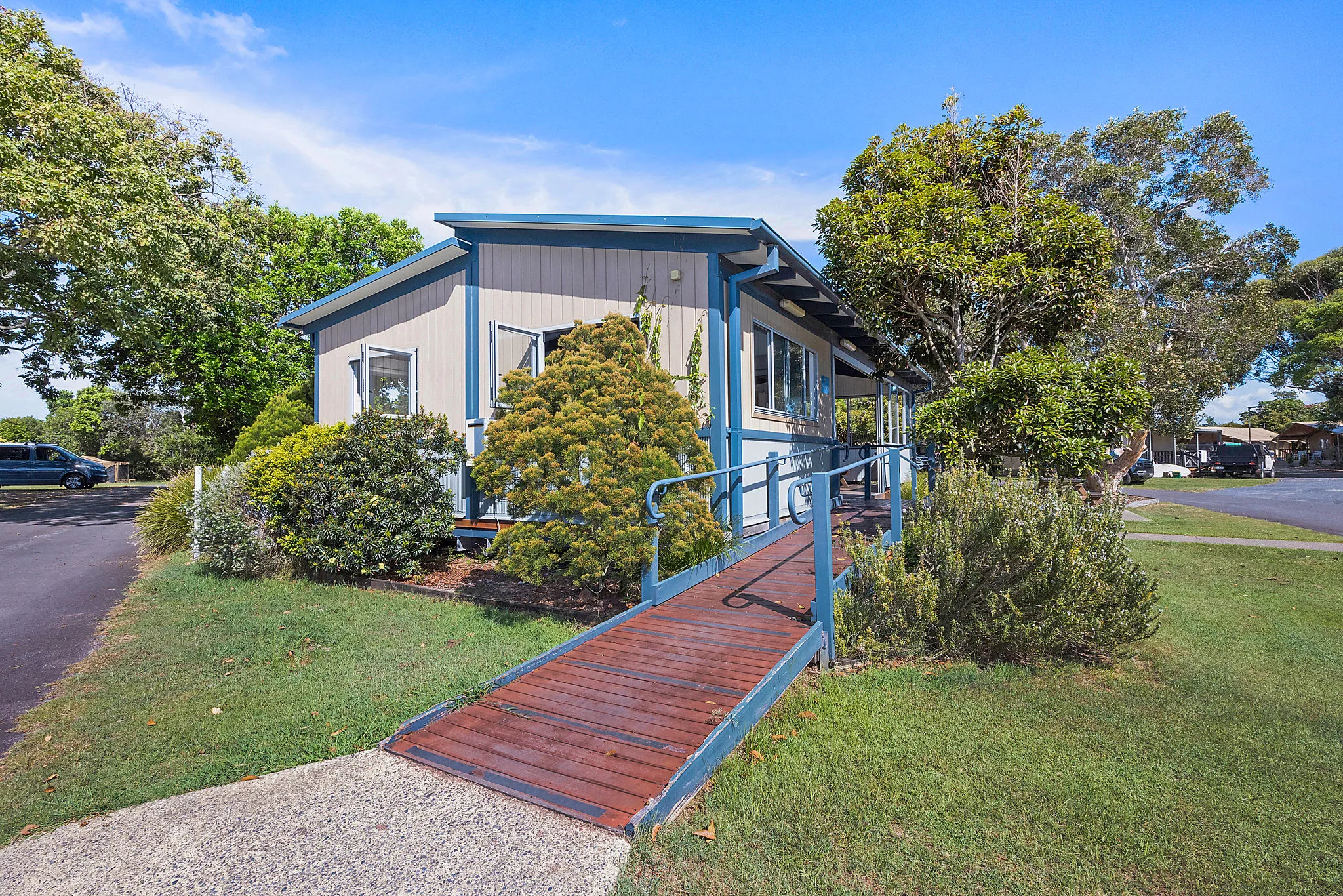 Lennox Head caravan park camp kitchen wheel chair accessible ramp