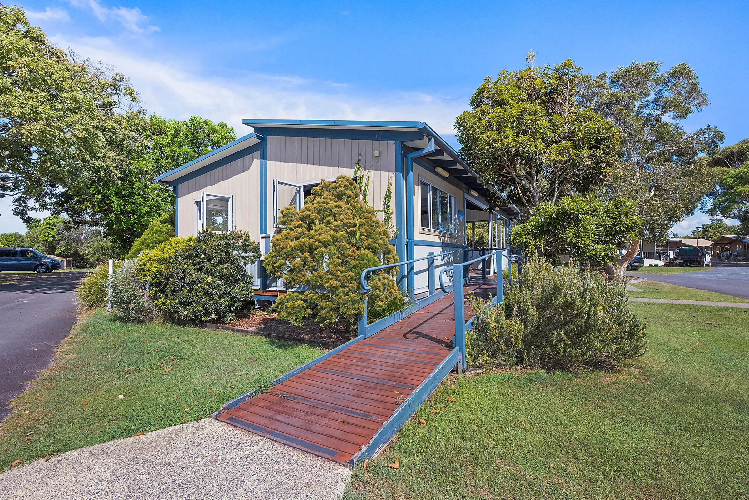 Lennox Head caravan park camp kitchen wheel chair accessible ramp