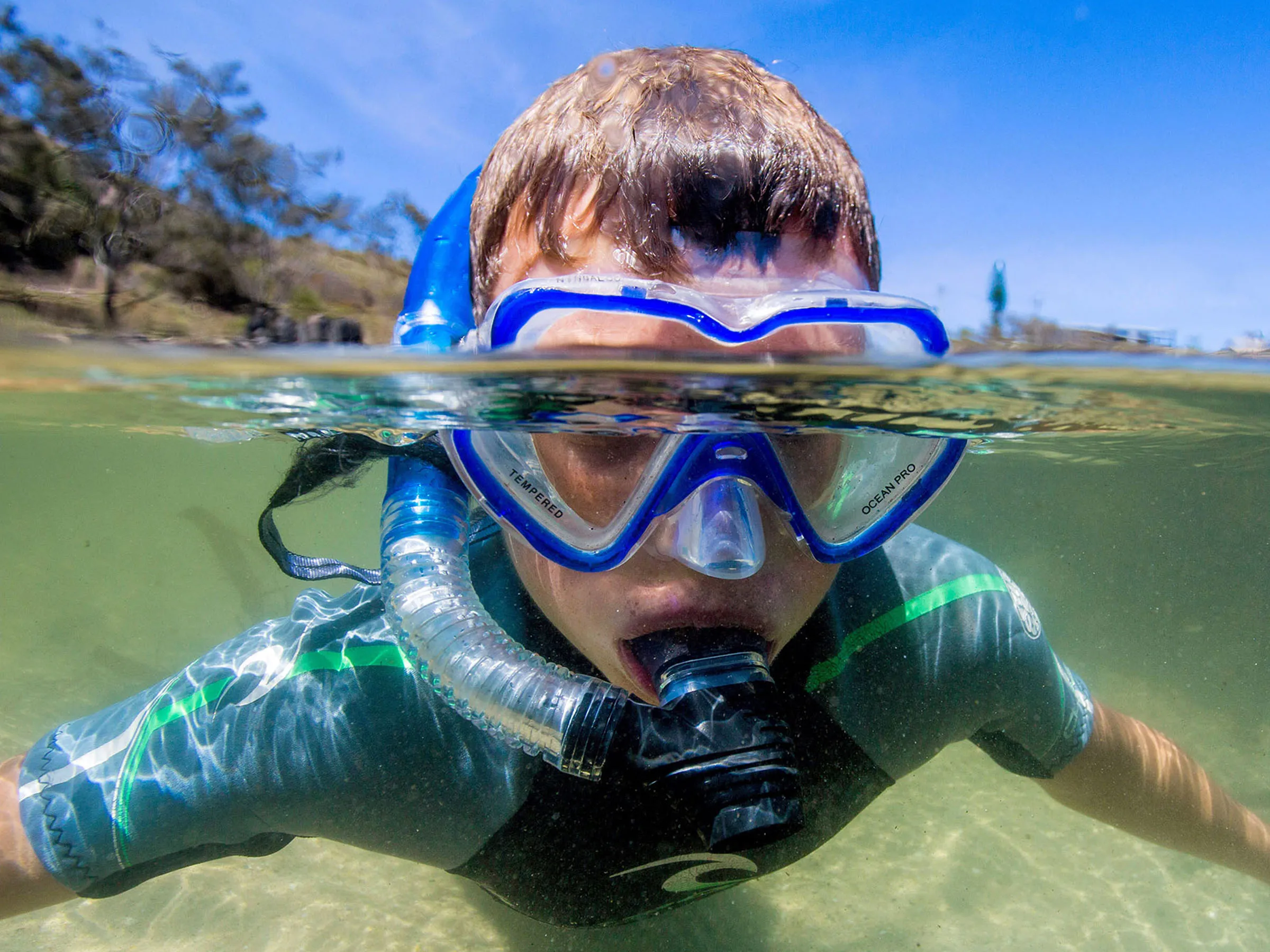 Reflections Scotts Head holiday and caravan park child snorkling