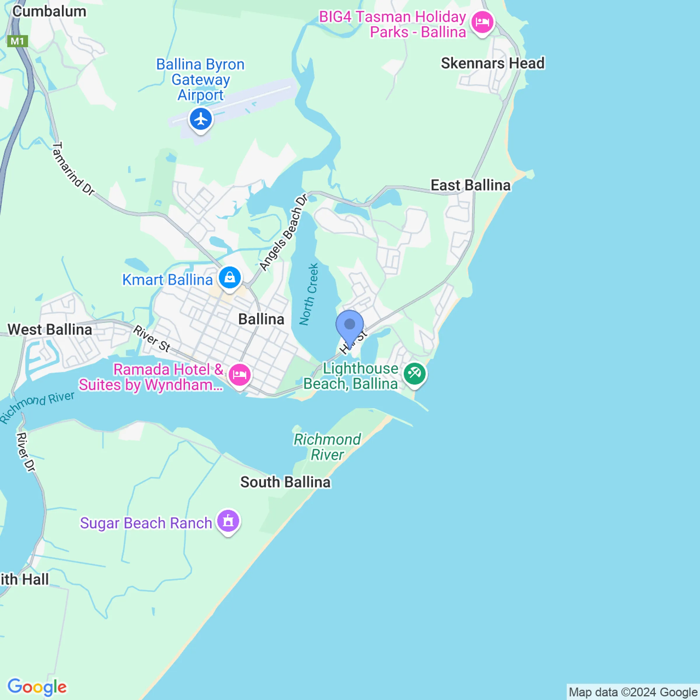Shaws Bay Google Map Image