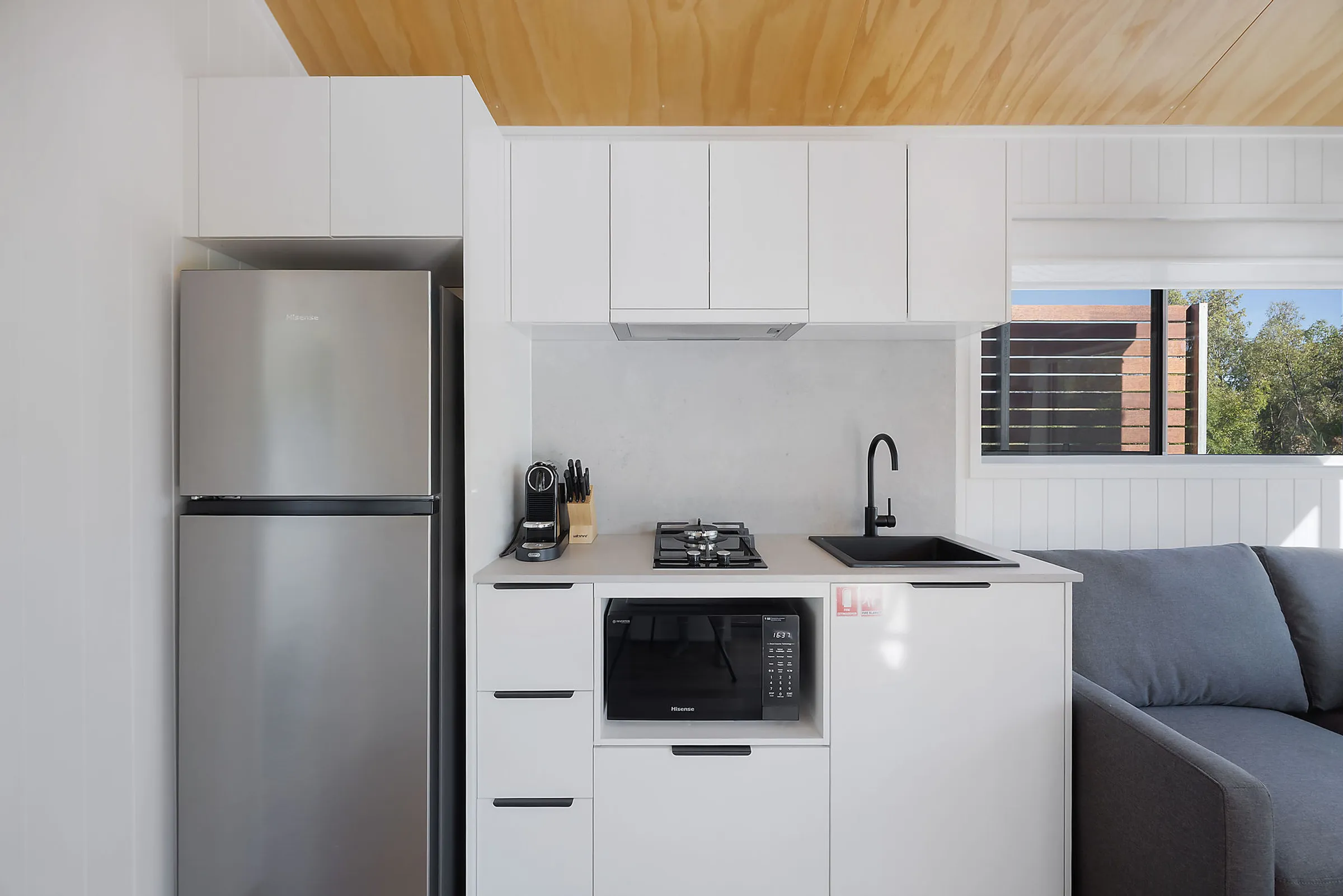 Tumut river tiny home kitchen