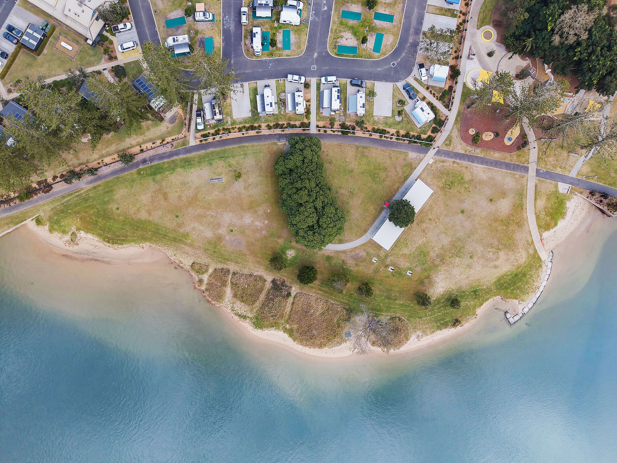 Evans Head aerial view of Foreshore Reserve