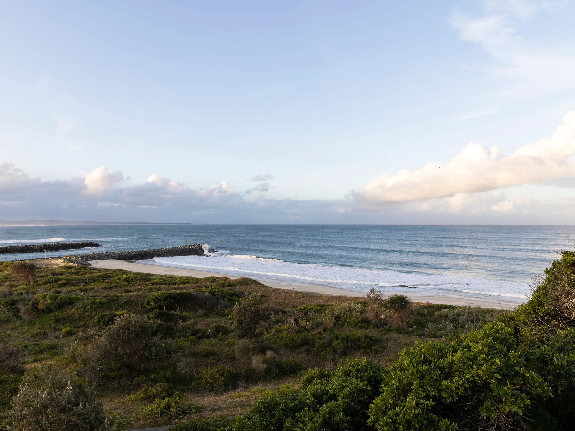 Reflections Forster Beach - aerial view