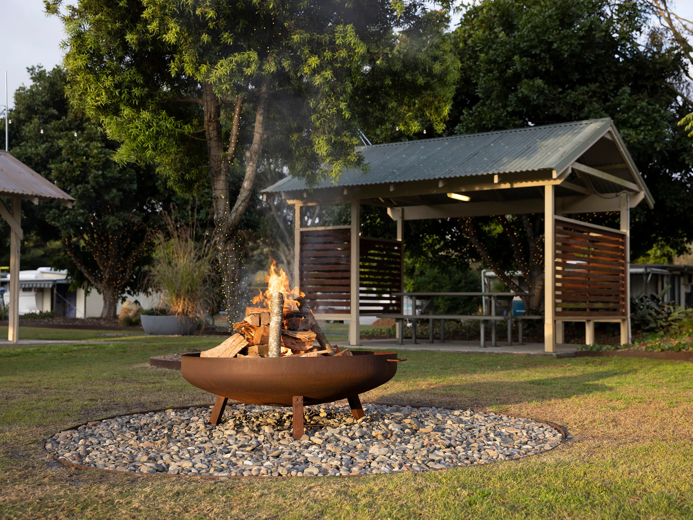 Reflections Tuncurry holiday and caravan park campfire