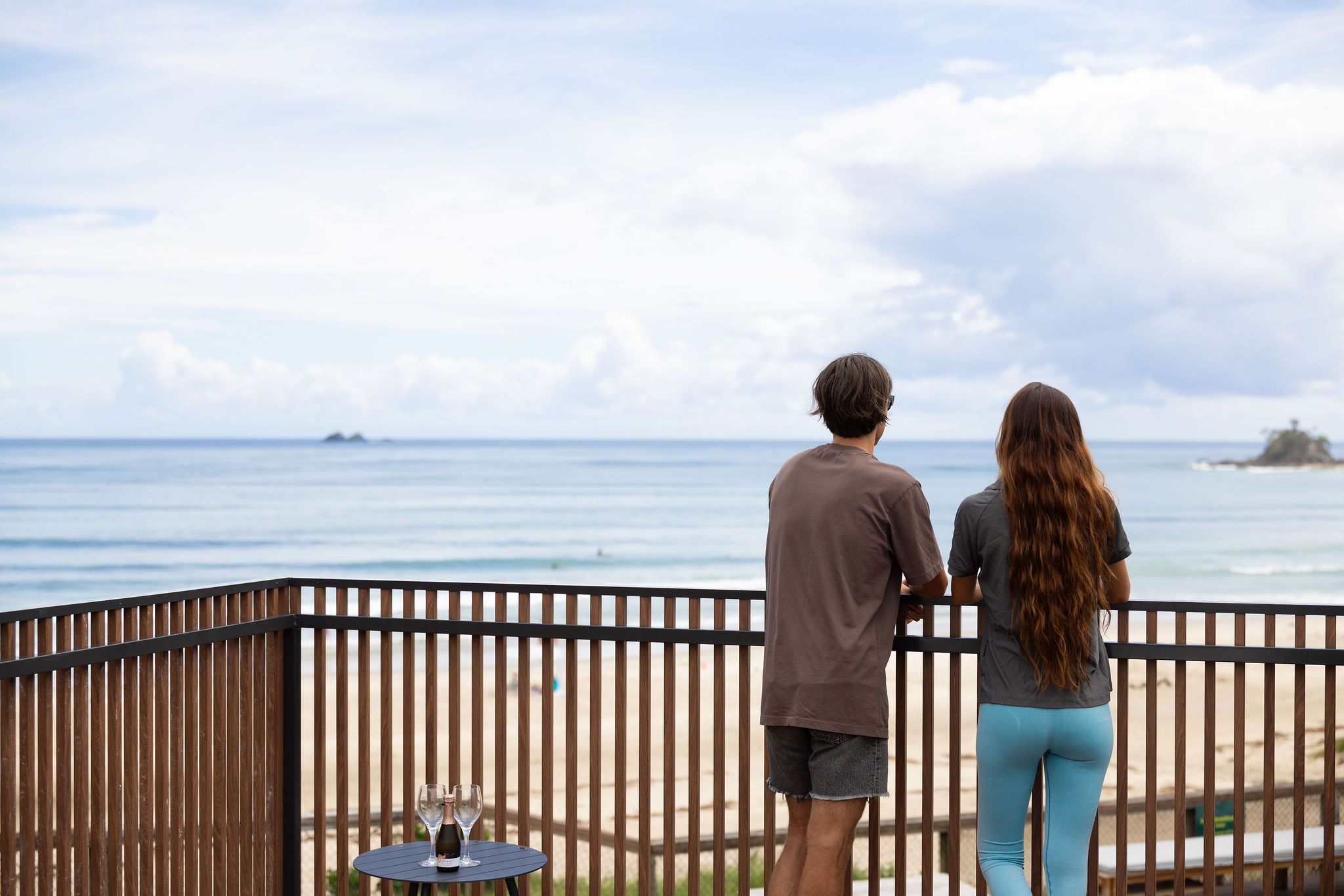 Views from the rooftop deck of the Byron Bay tiny homes
