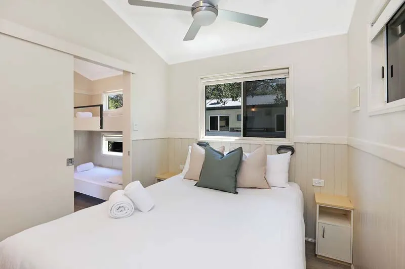 Mylestom - Standard Cabin - Sleeps 4 - Main Bed