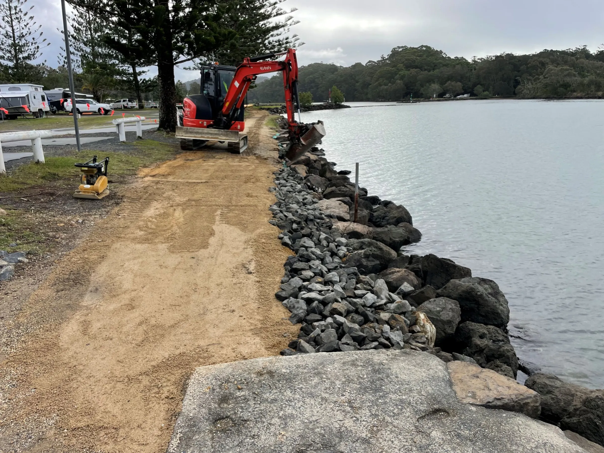 Massy Greene retaining wall