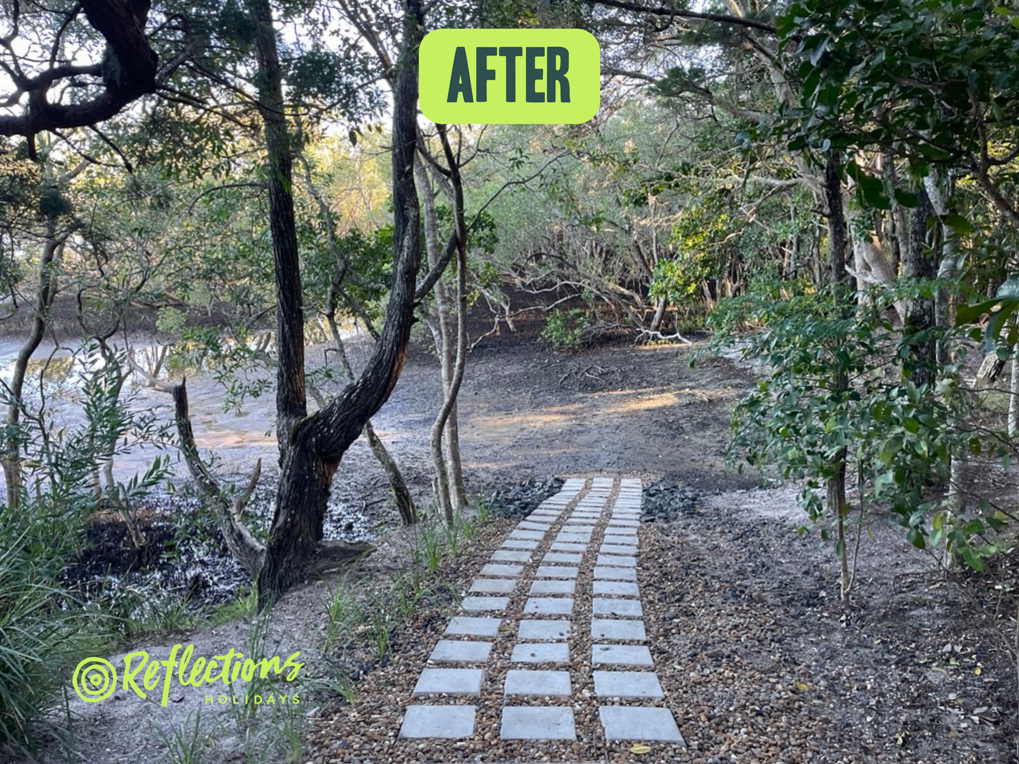 New path down to the river