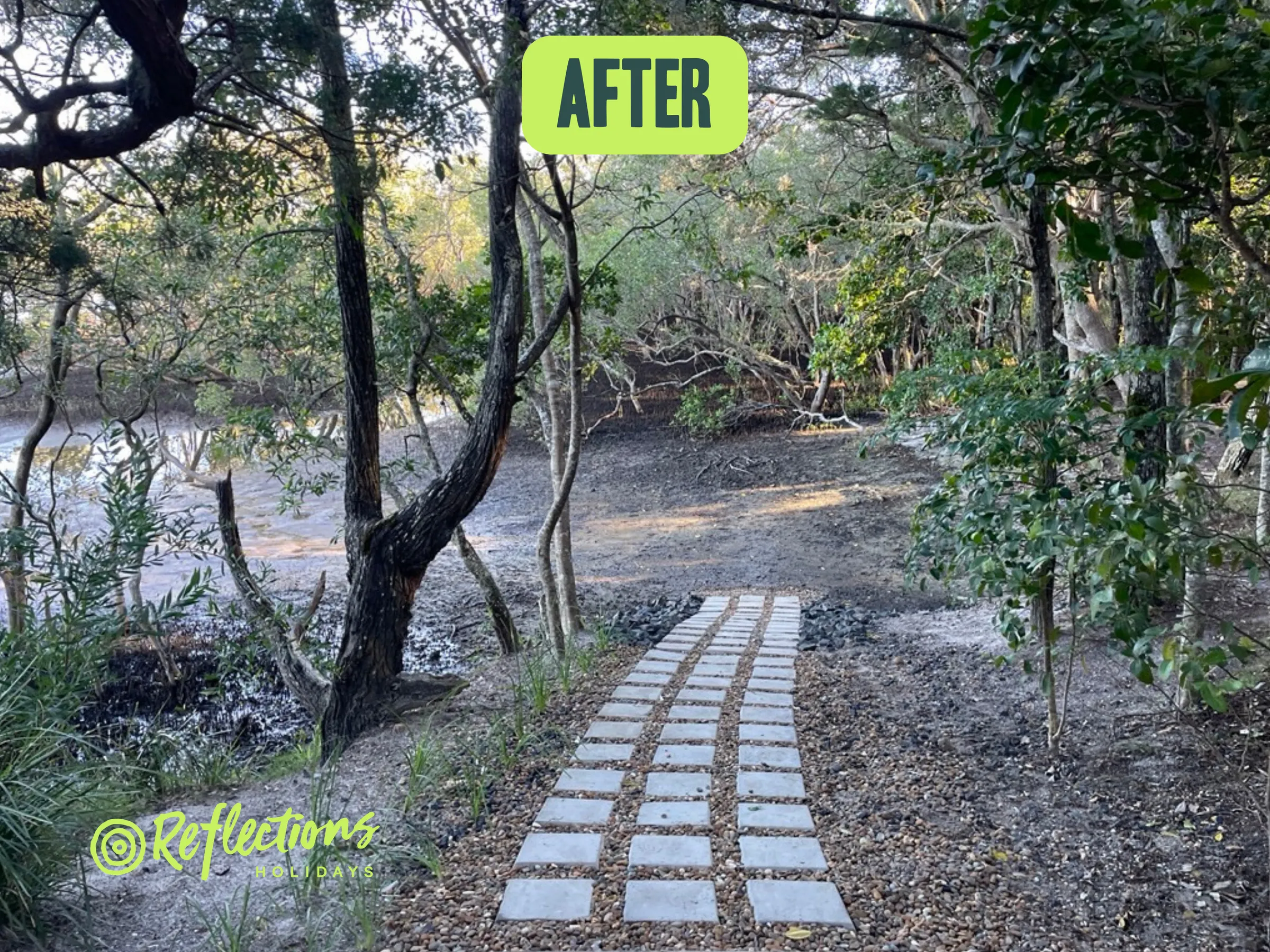 New path down to the river