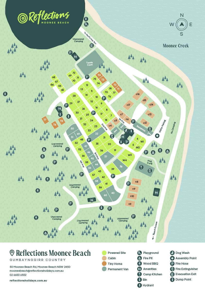 Reflections_Moonee-Beach_Holiday_and_caravan-park_Park-Map