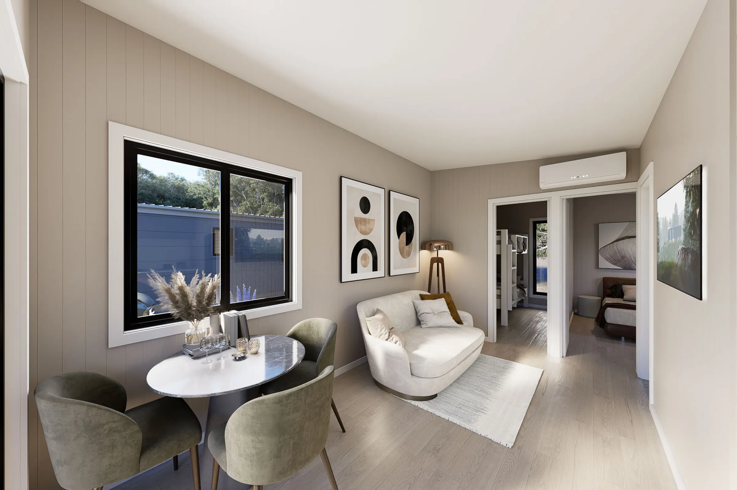 Scotts Head Standard cabin -living room