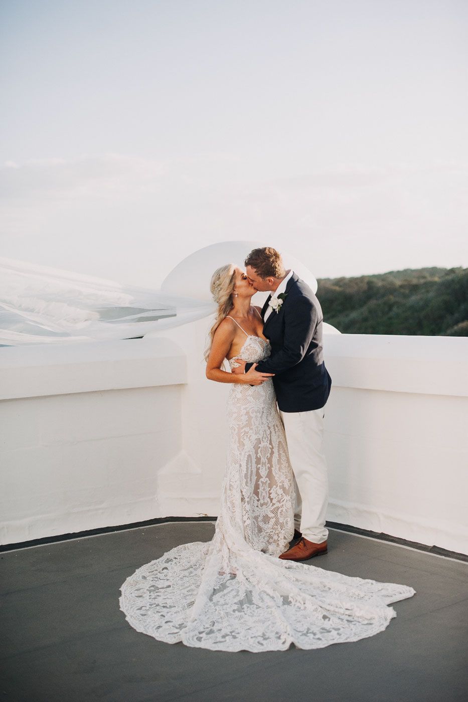 Norah Head weddings - posing at the lighthouse