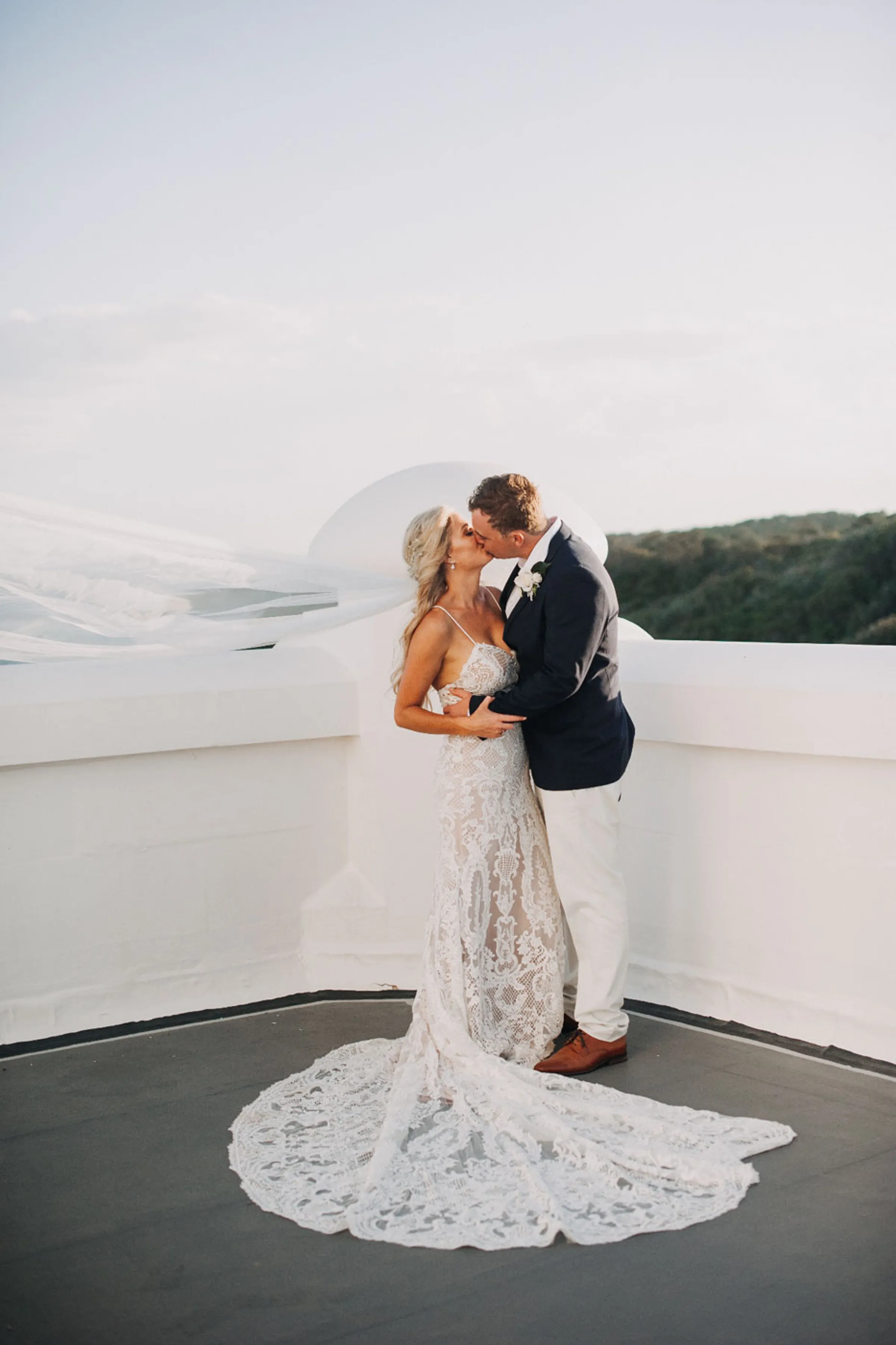 Norah Head weddings - posing at the lighthouse