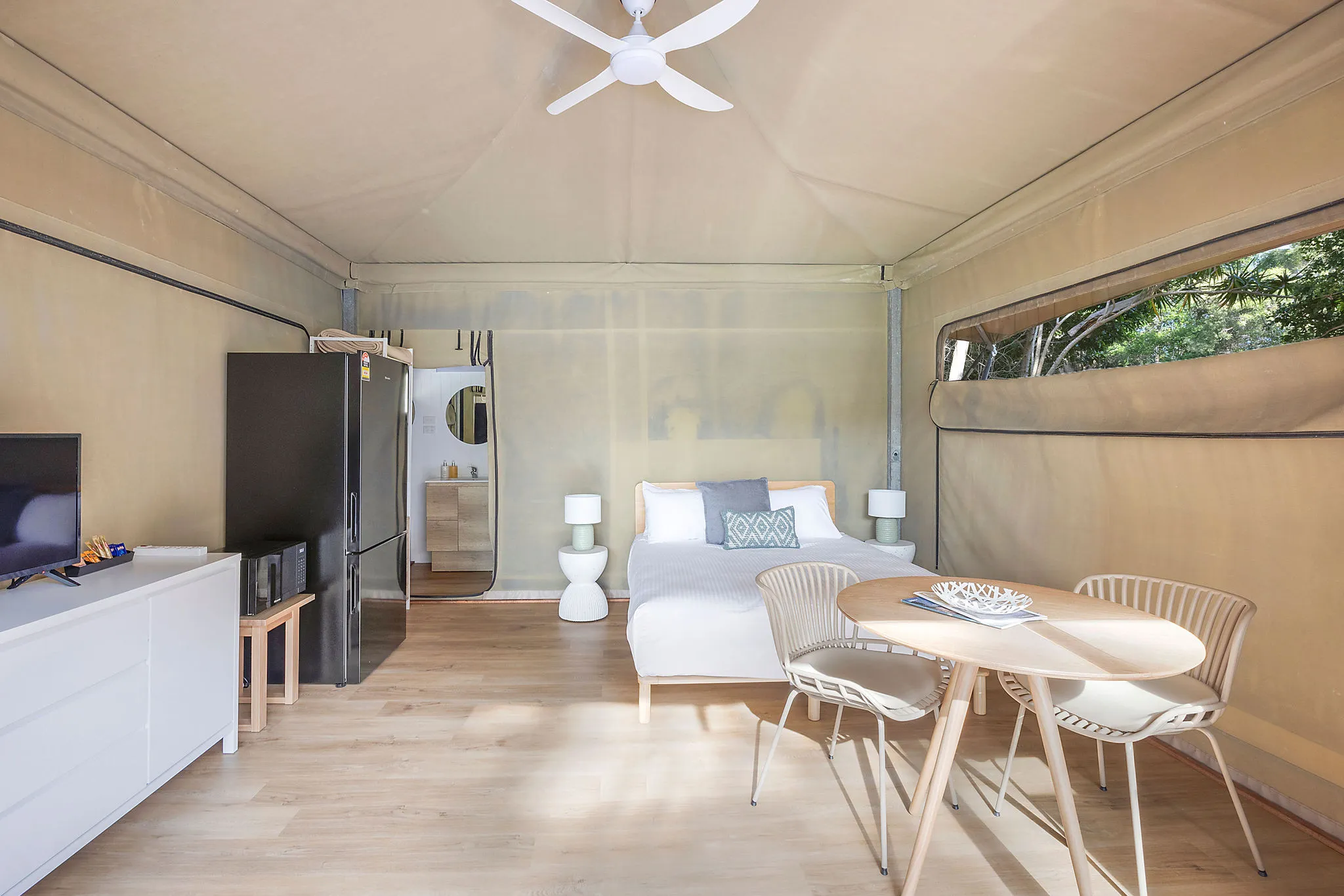 North Haven glamping open plan layout