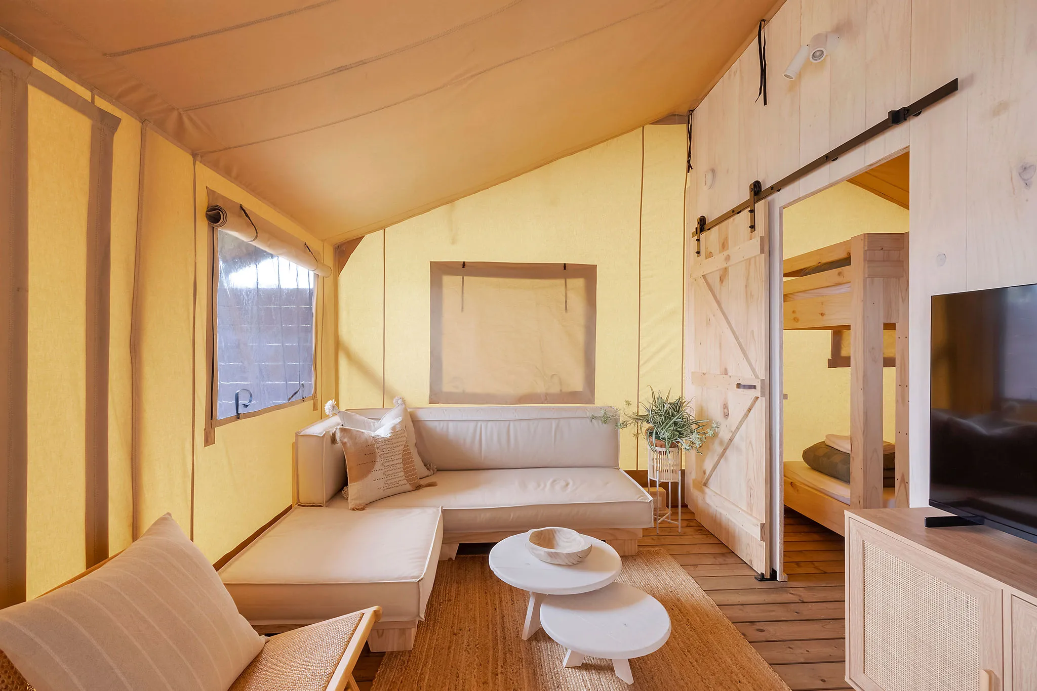 Seal Rocks glamping living room