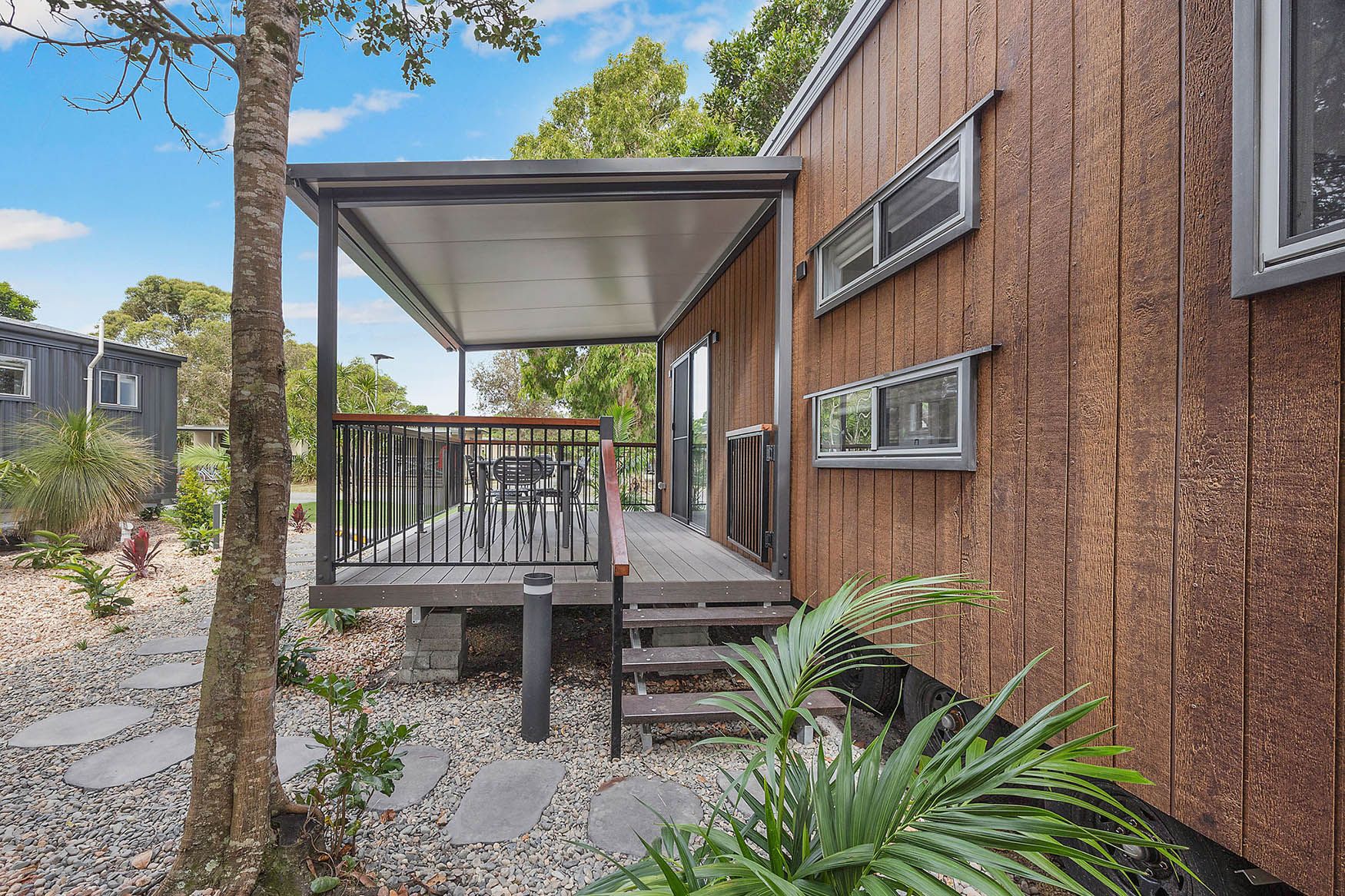 Lennox Head - tiny home sleeps 4 - side view