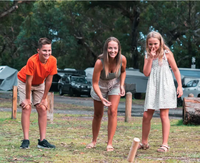 Do nature your way. - kids playing camping games