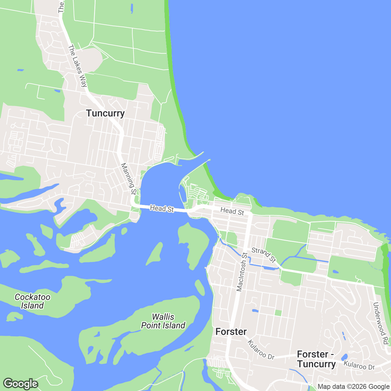Forster Beach Region Map