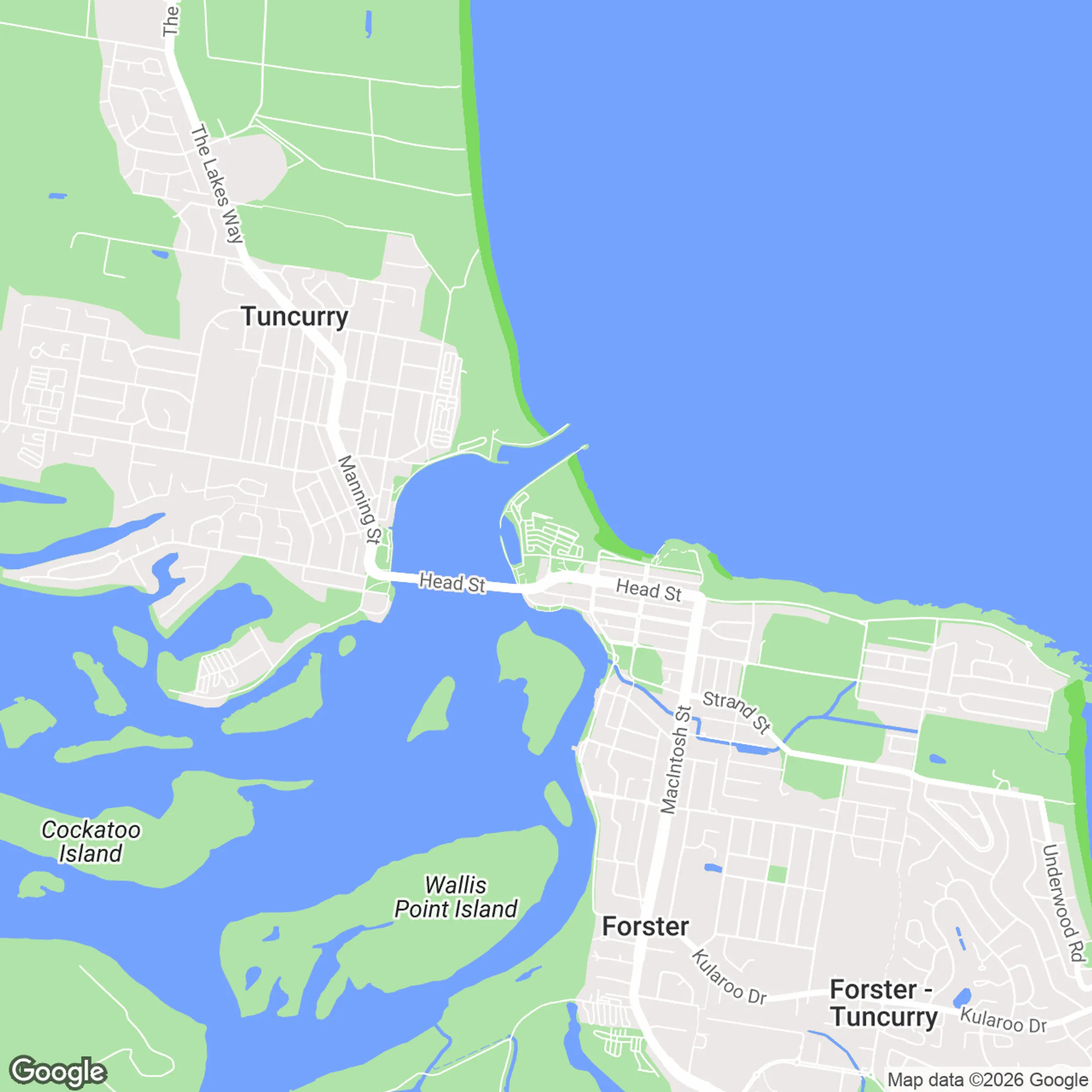 Forster Beach Region Map