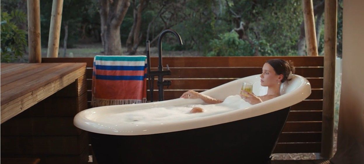 Lennox Head glamping - bath