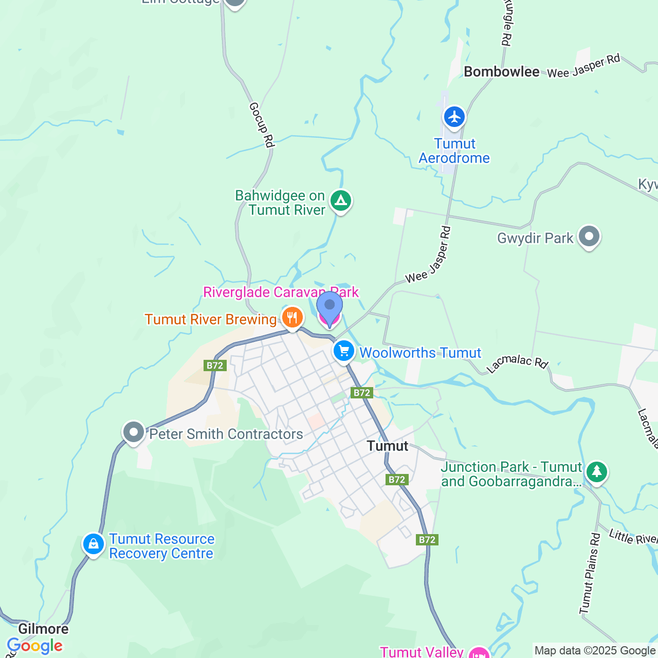 Tumut River Google Map Image