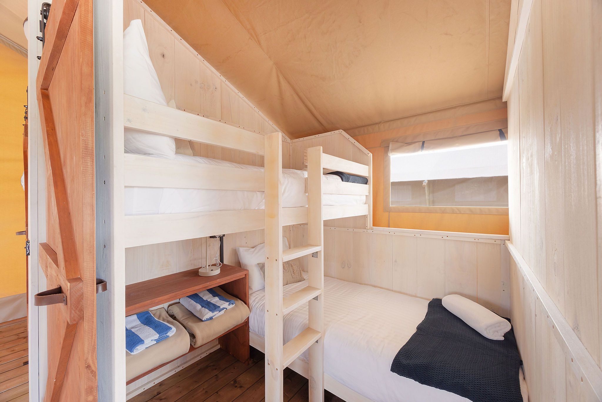Hawks Nest Glamping Tent Bunk Bed