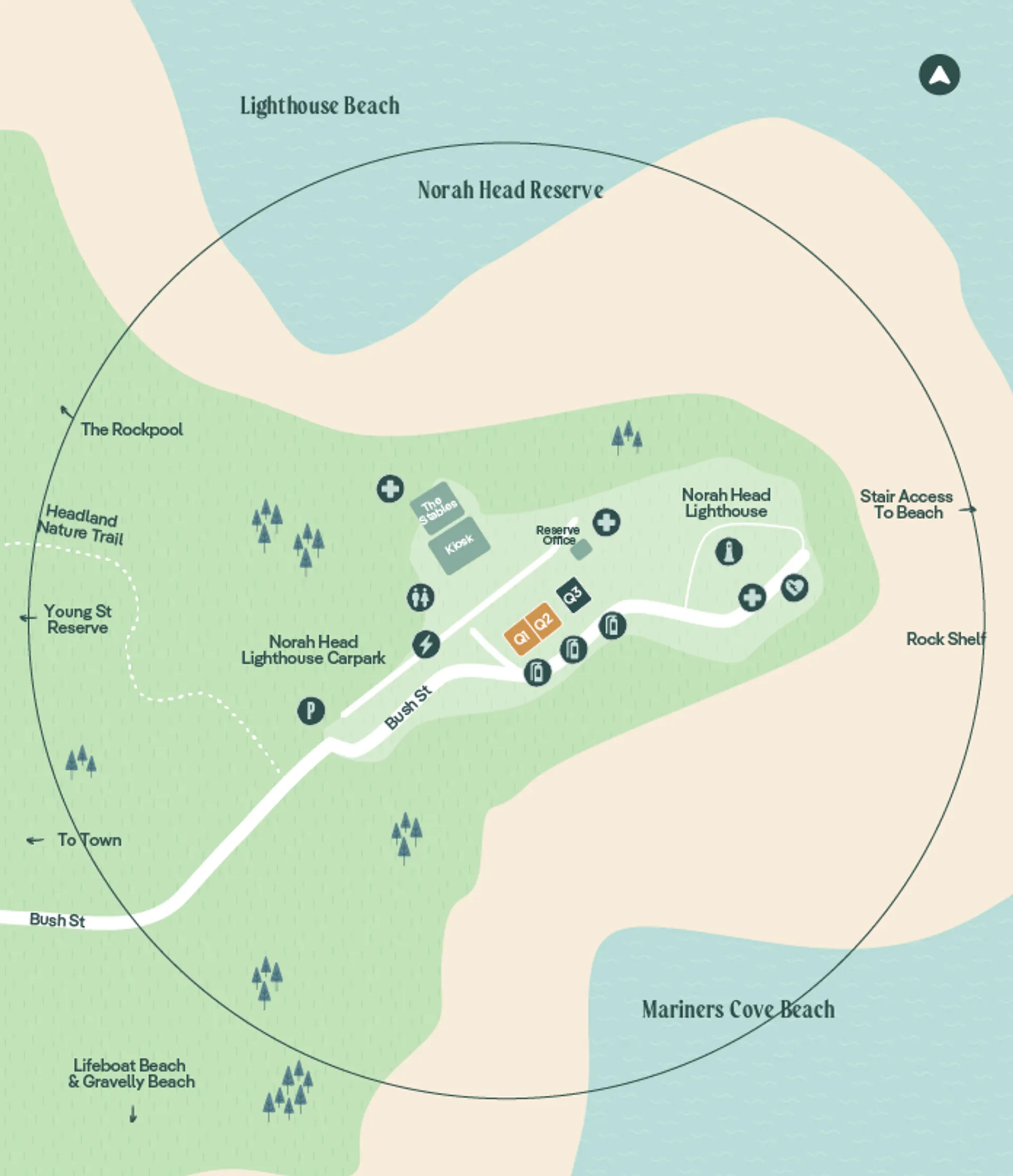 Norah Head reserve area map square