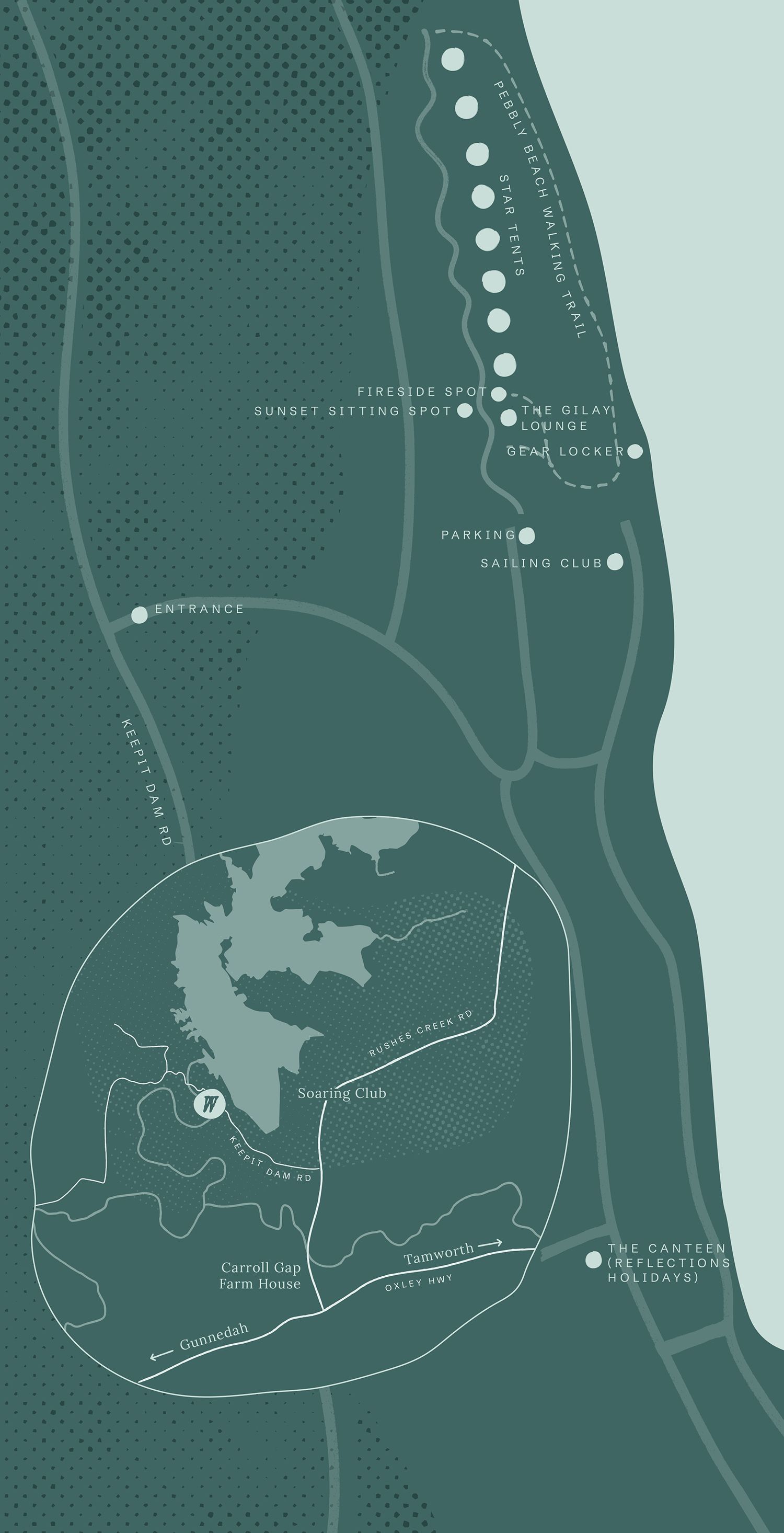 Wilderluxe Cabin Map