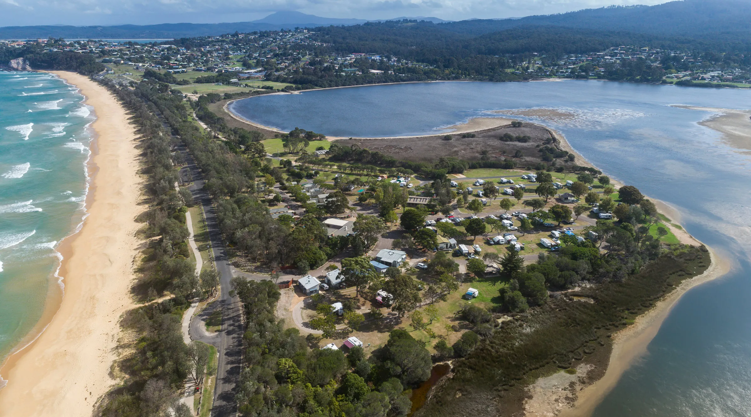 Relections Eden Holiday and Caravan park location drone photo