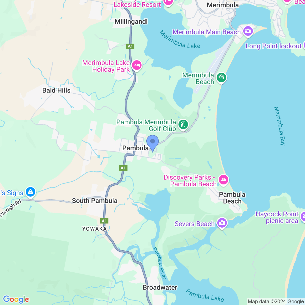 Pambula Google Map Image