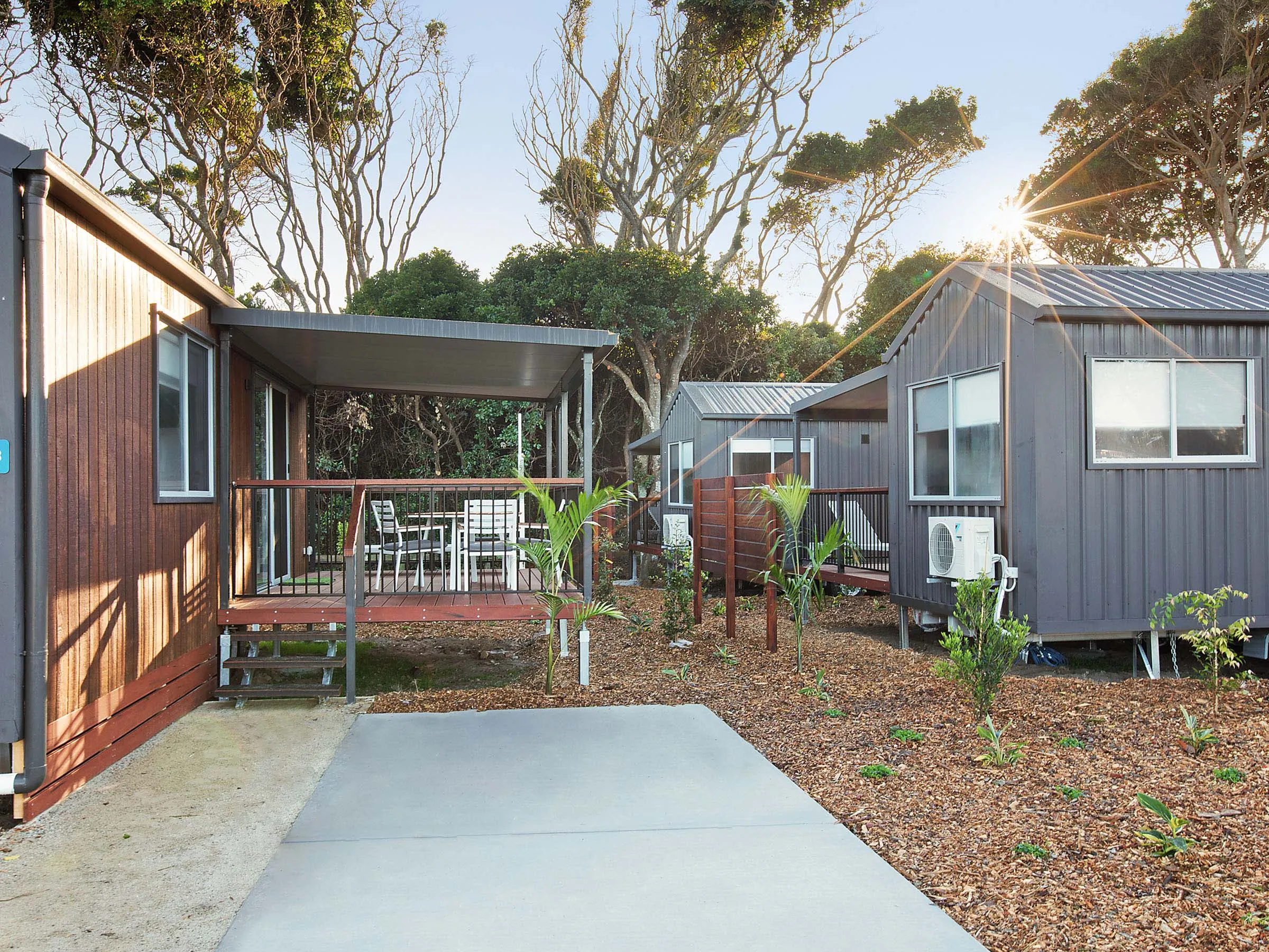 Reflections Scotts Head holiday and caravan park tiny home driveway for parking