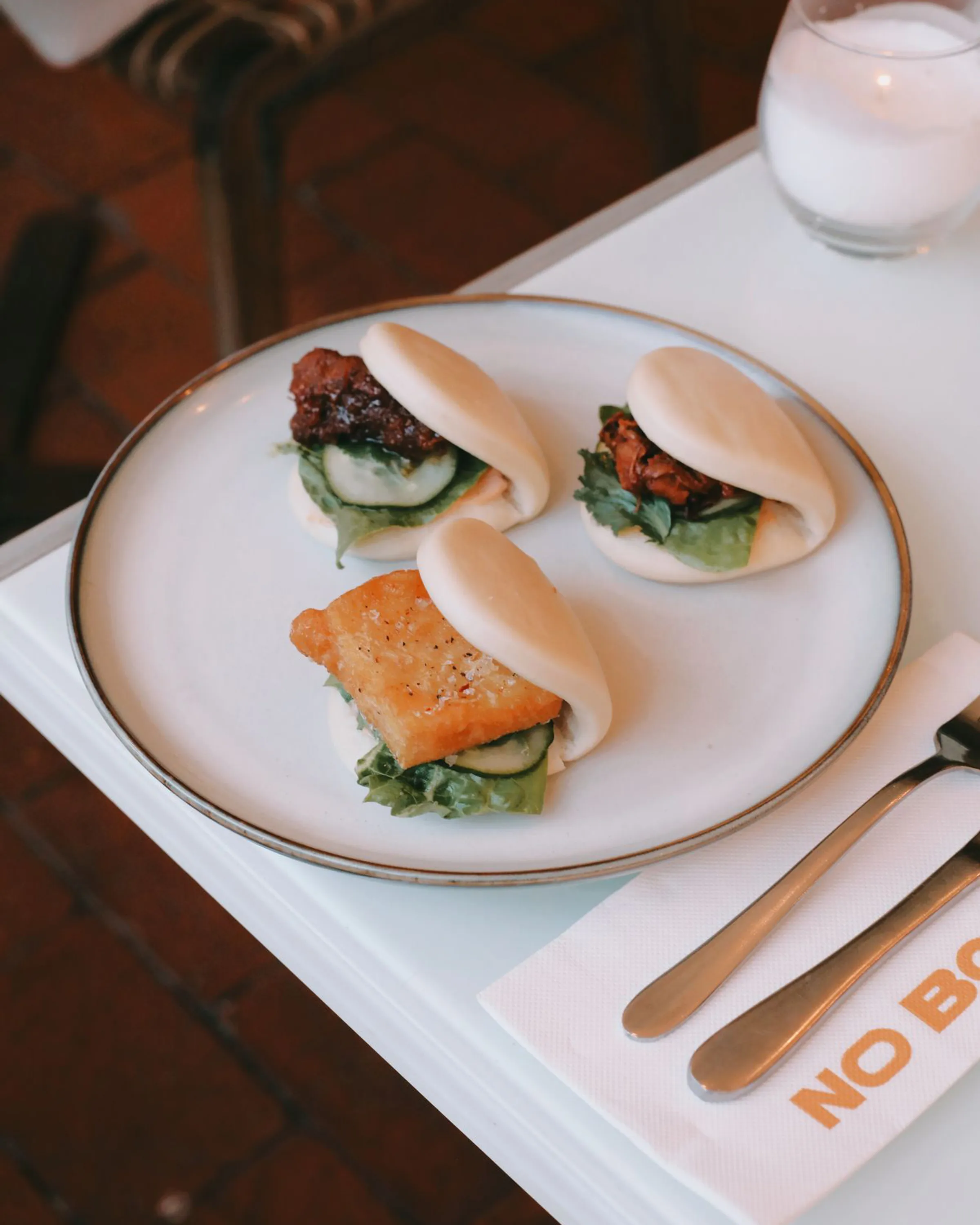 Vegan bao buns at No Bones Byron Bay